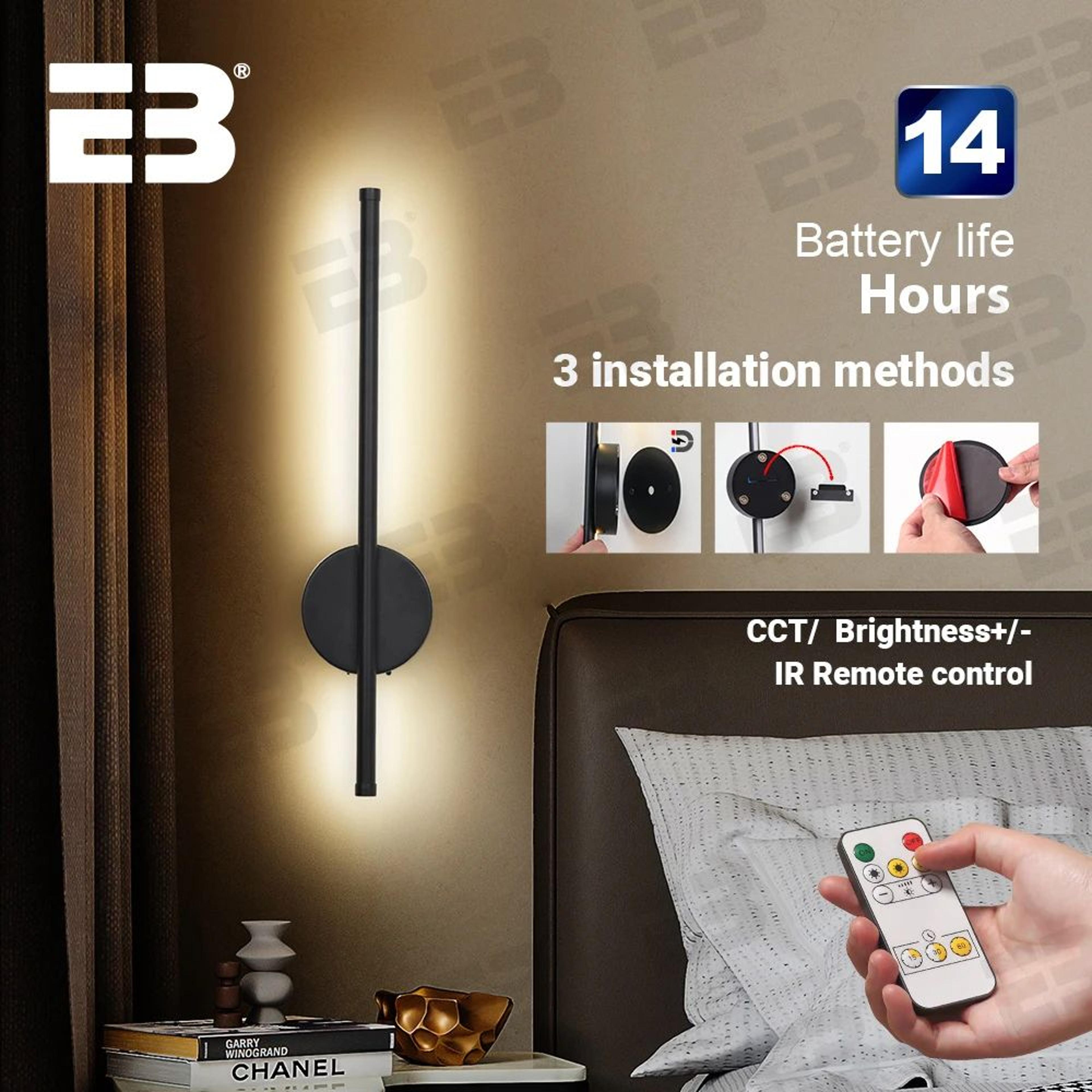 rechargeable wireless led wall sconce