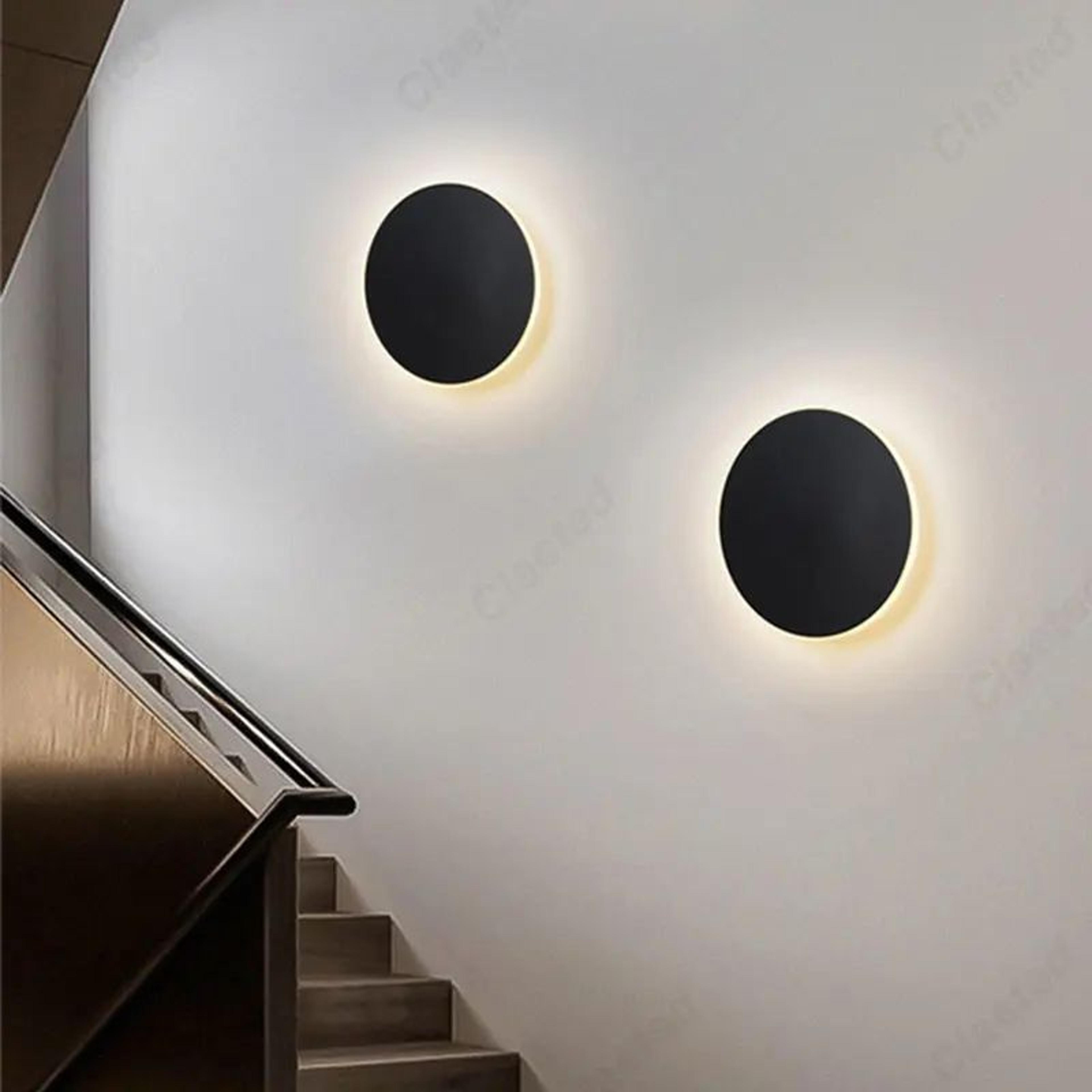 modern solar eclipse led wall lamp