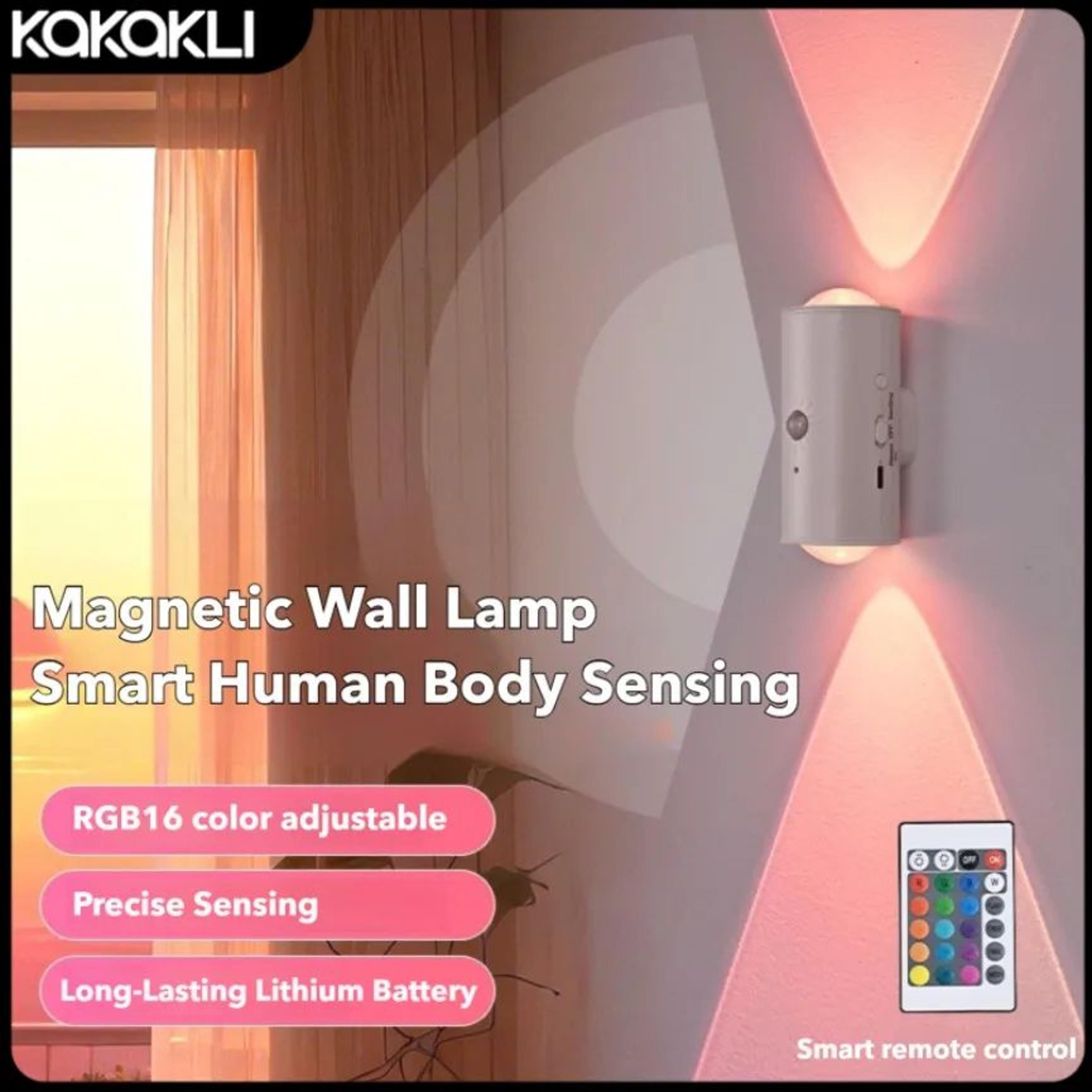 smart rgb motion sensor magnetic wall light
