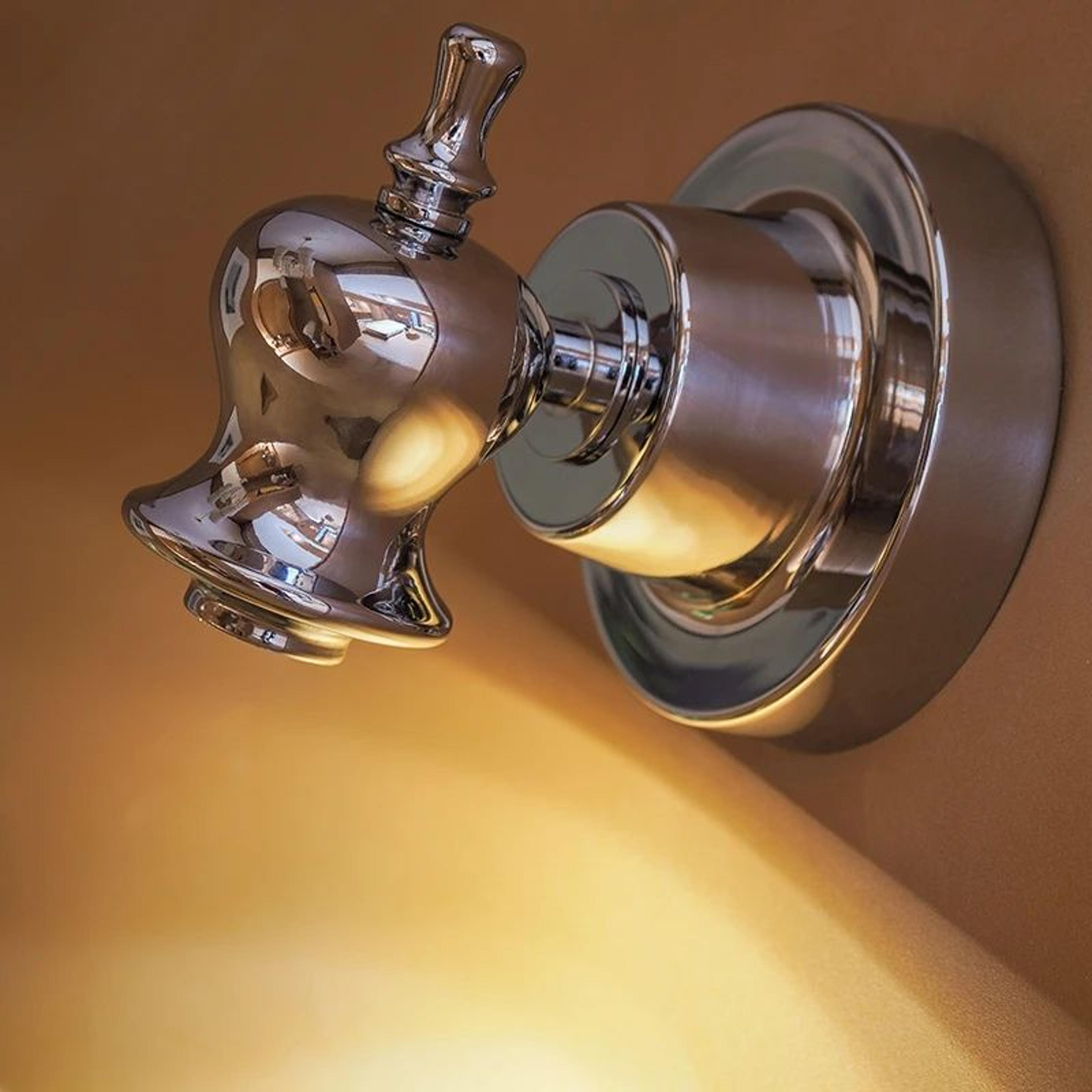 modern chrome 3000k art deco wall sconce
