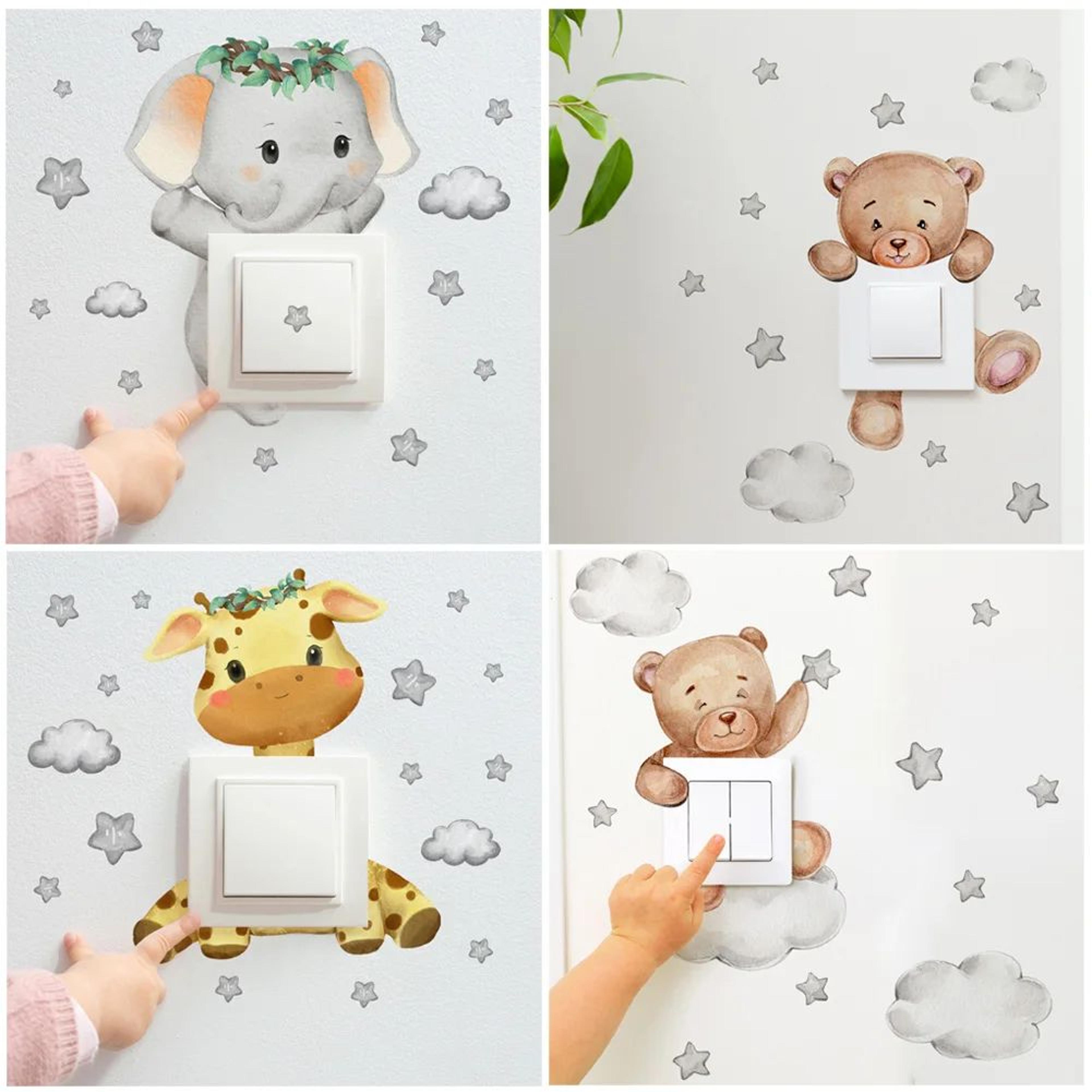 little safari animal switch wall stickers