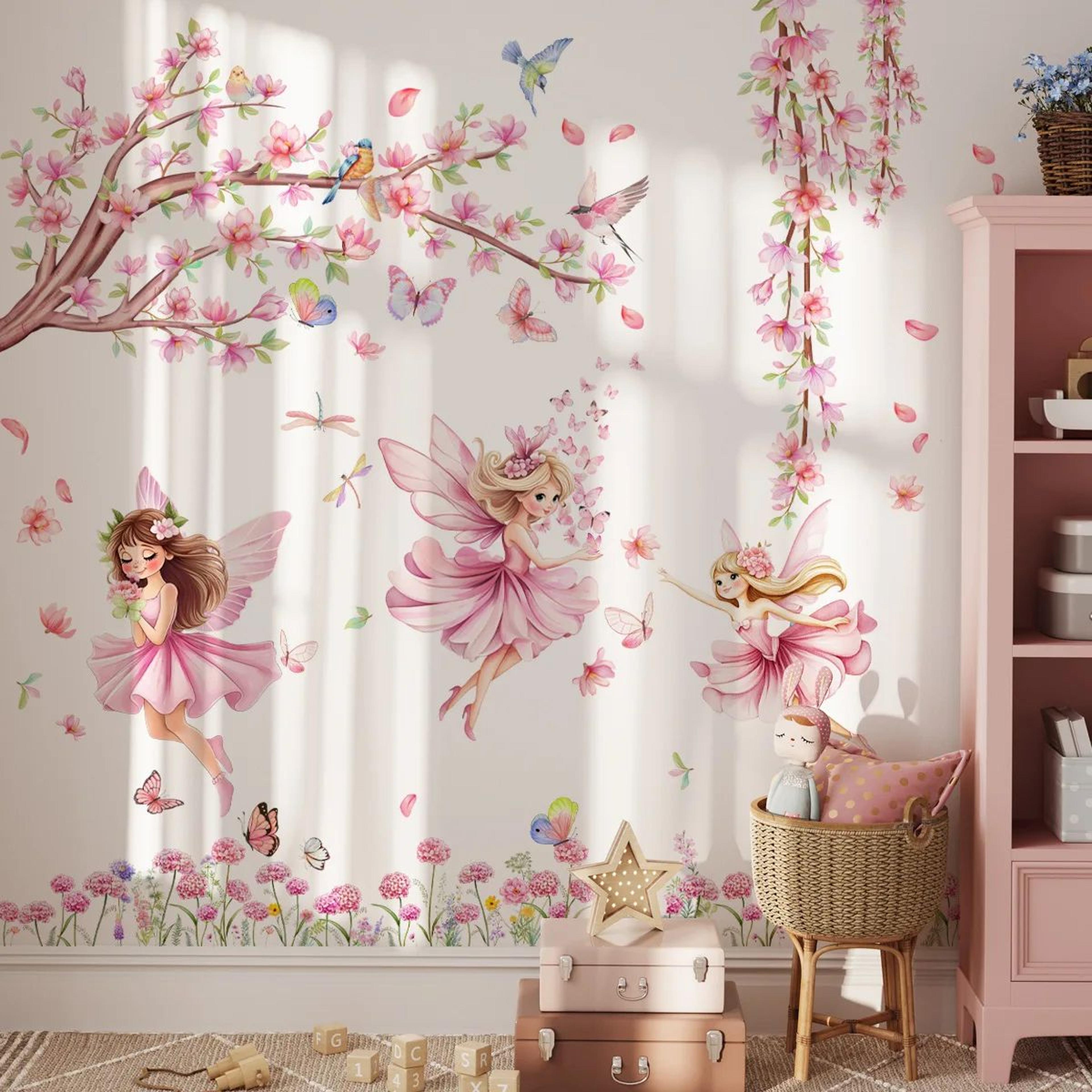 fairybloom pink tree wall decals