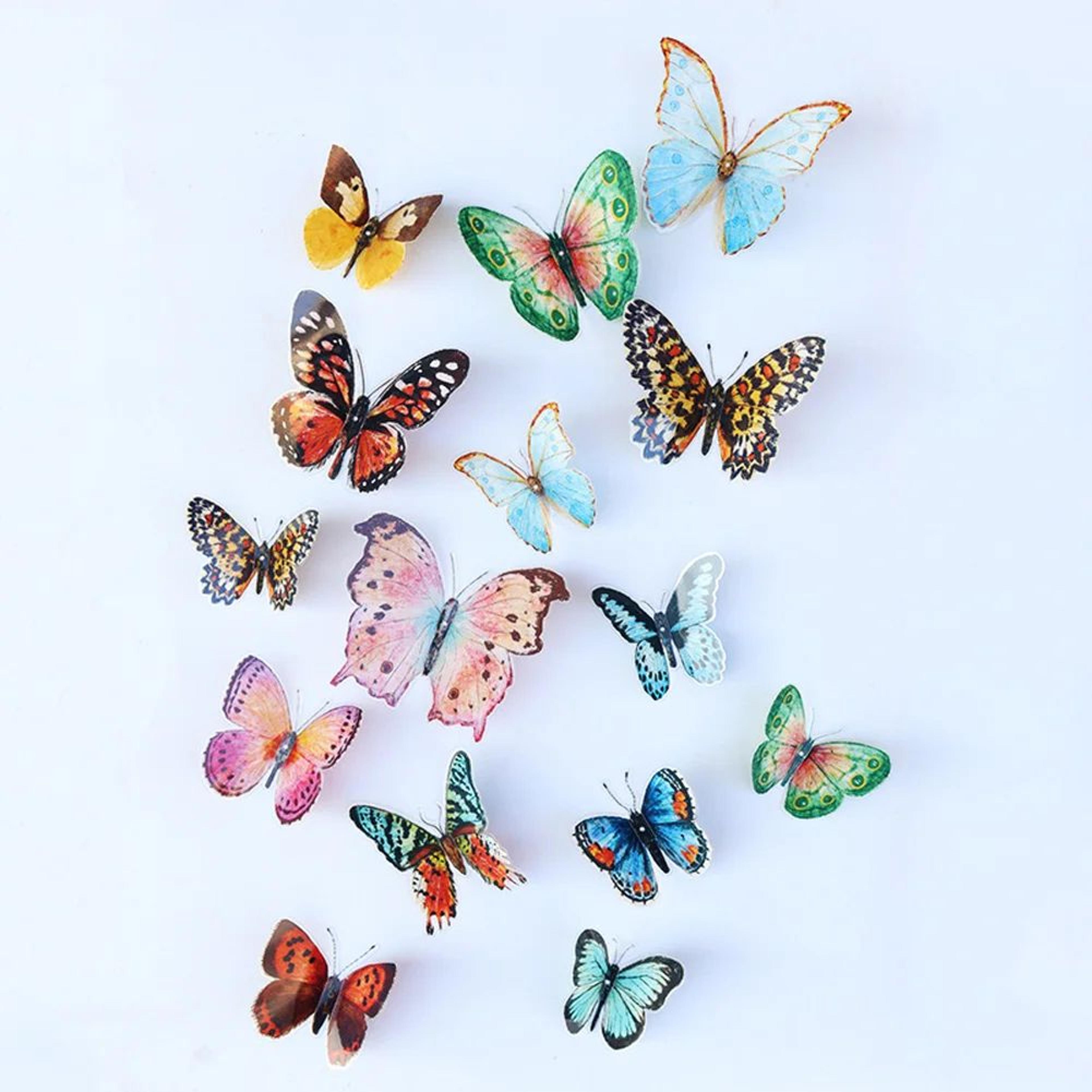 flutterelle 3d watercolor butterfly wall decals