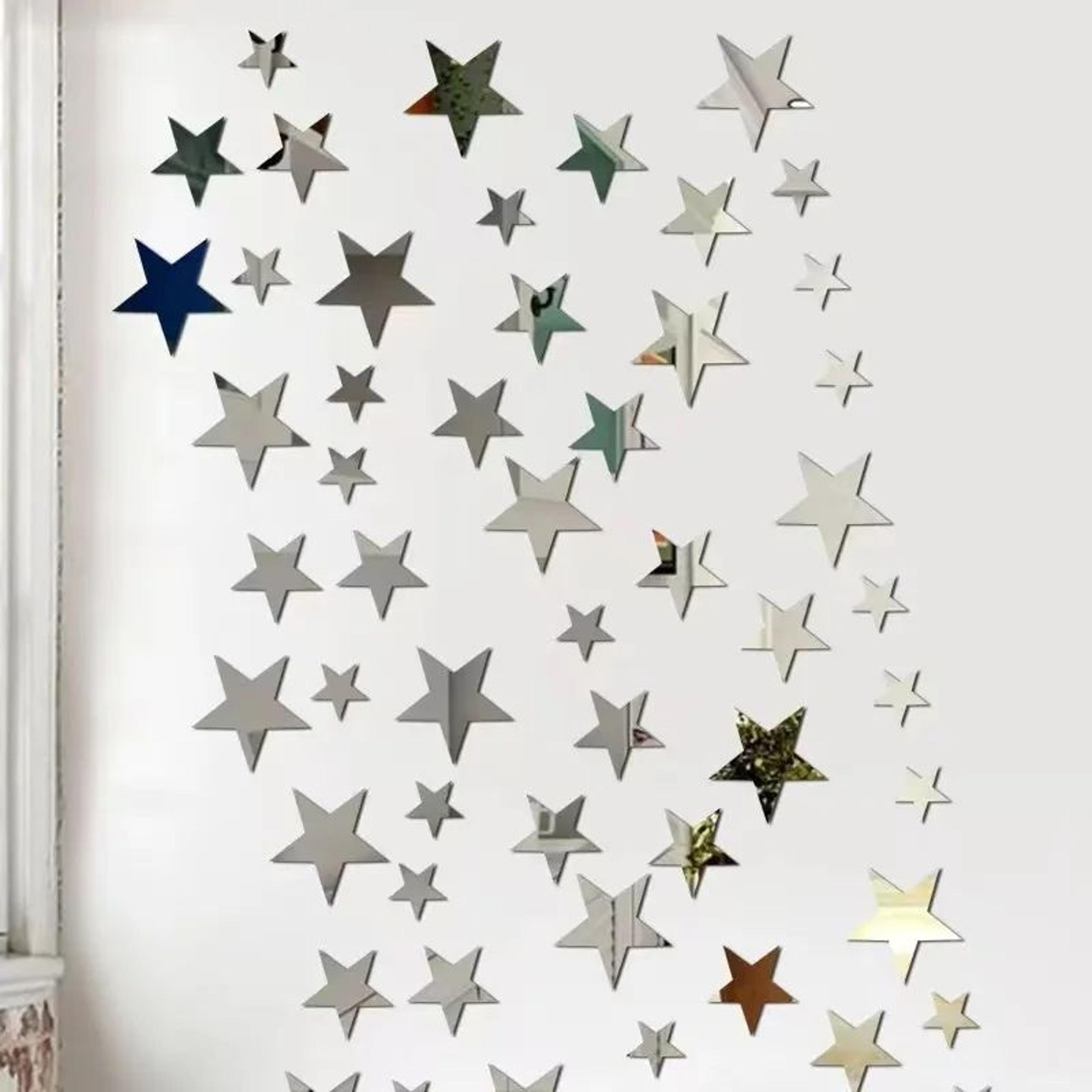 stellara acrylic star mirror wall stickers