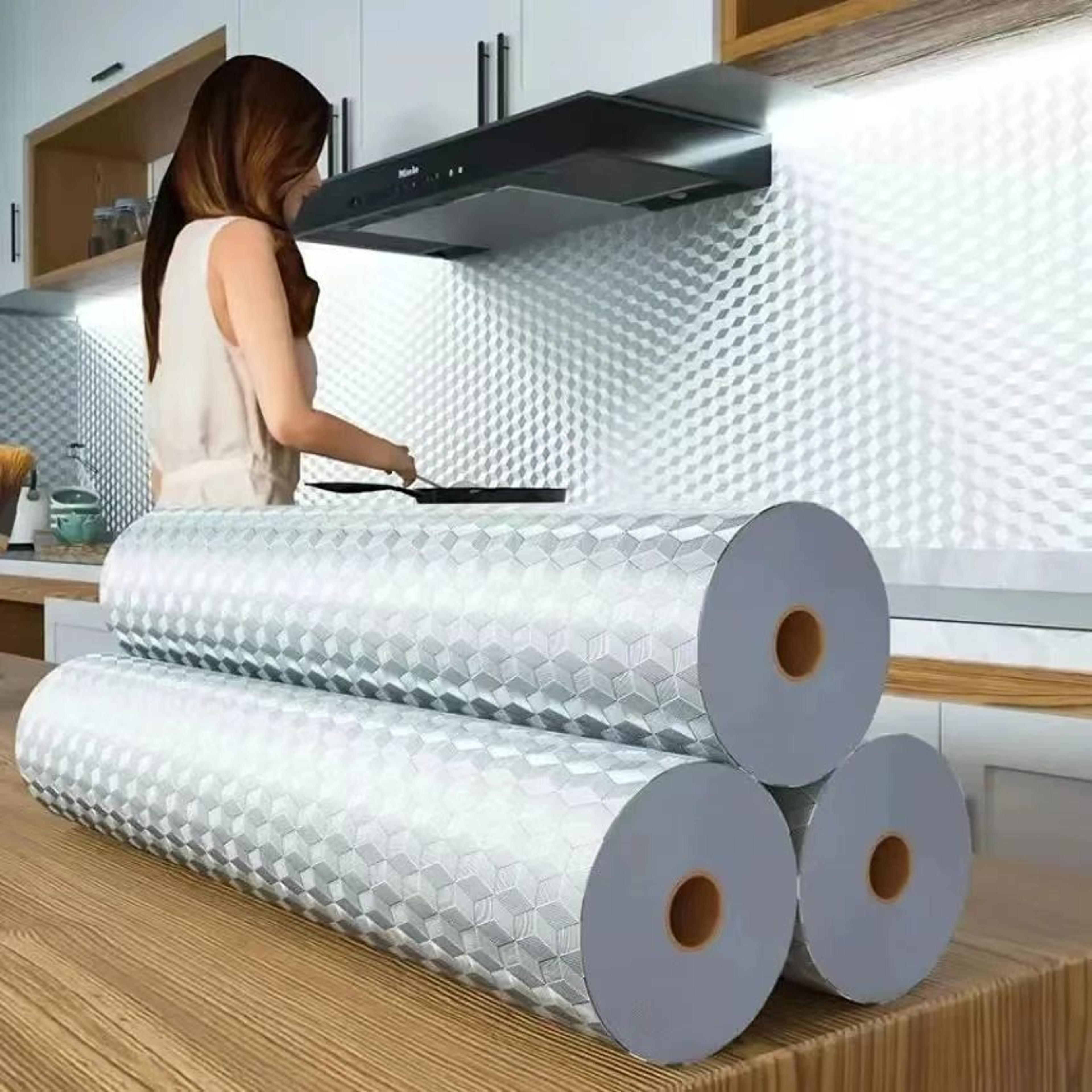 foilora oil proof aluminum kitchen wall sticker