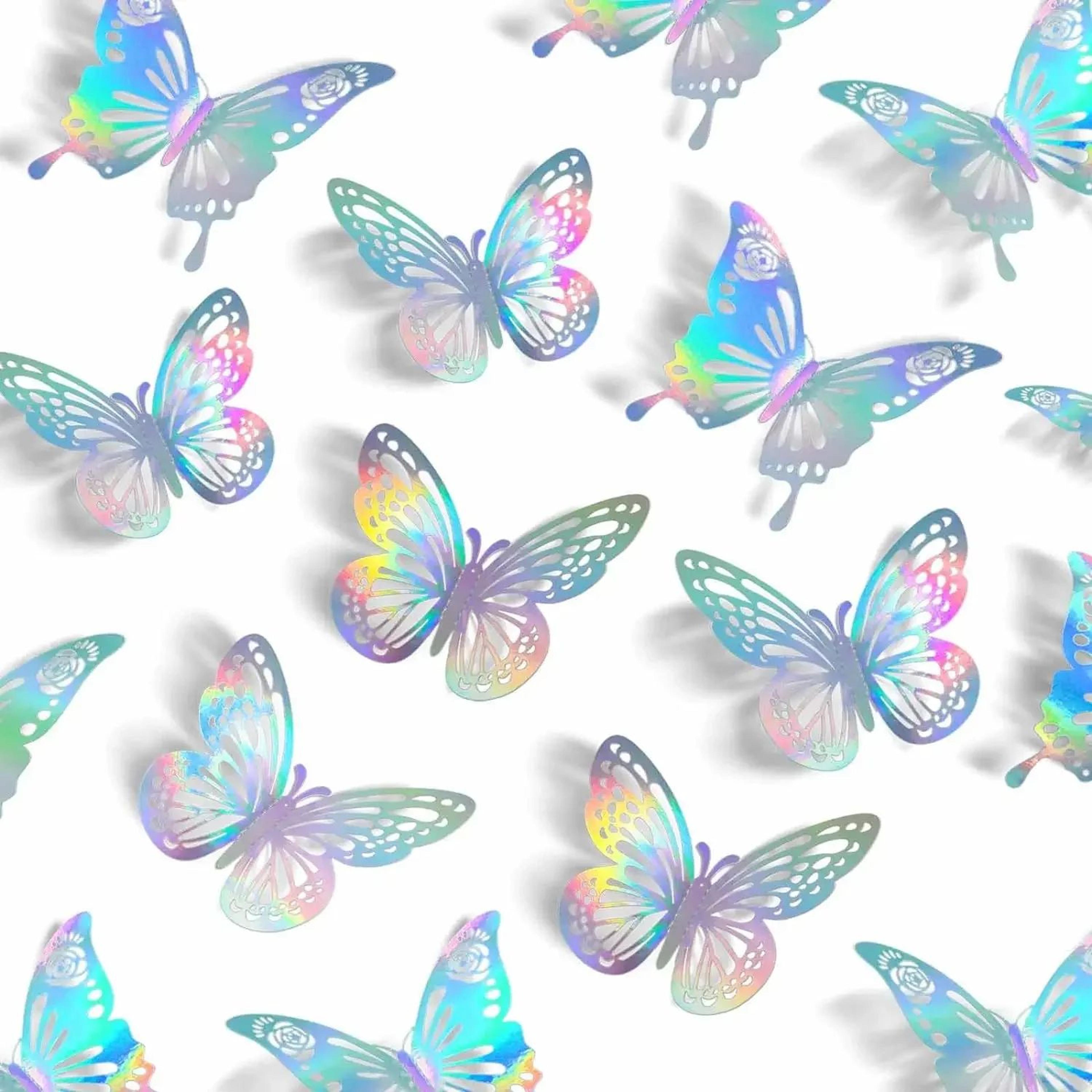 lustrafly 3d holographic butterfly wall decor