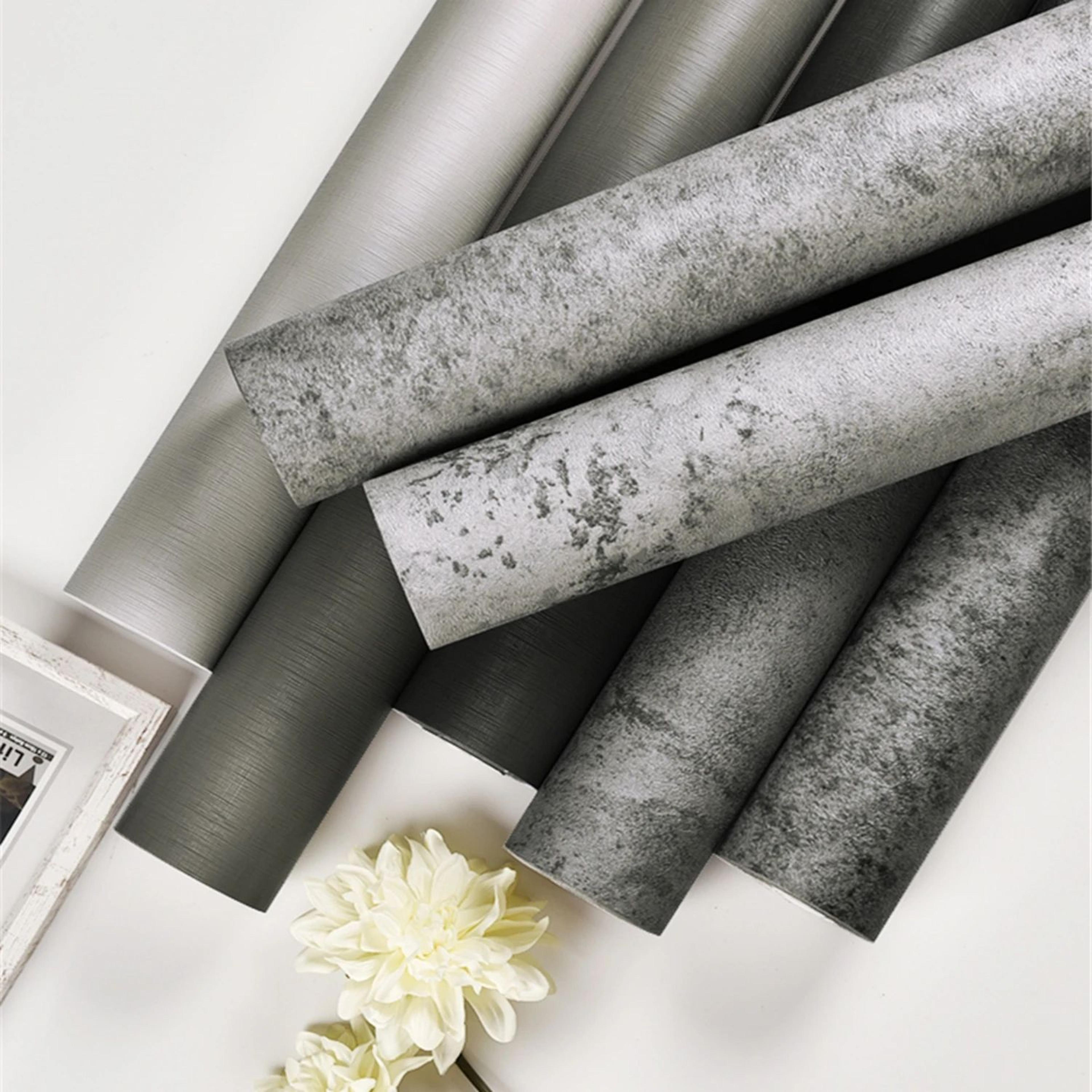 cementelle industrial grey peel and stick wallpaper