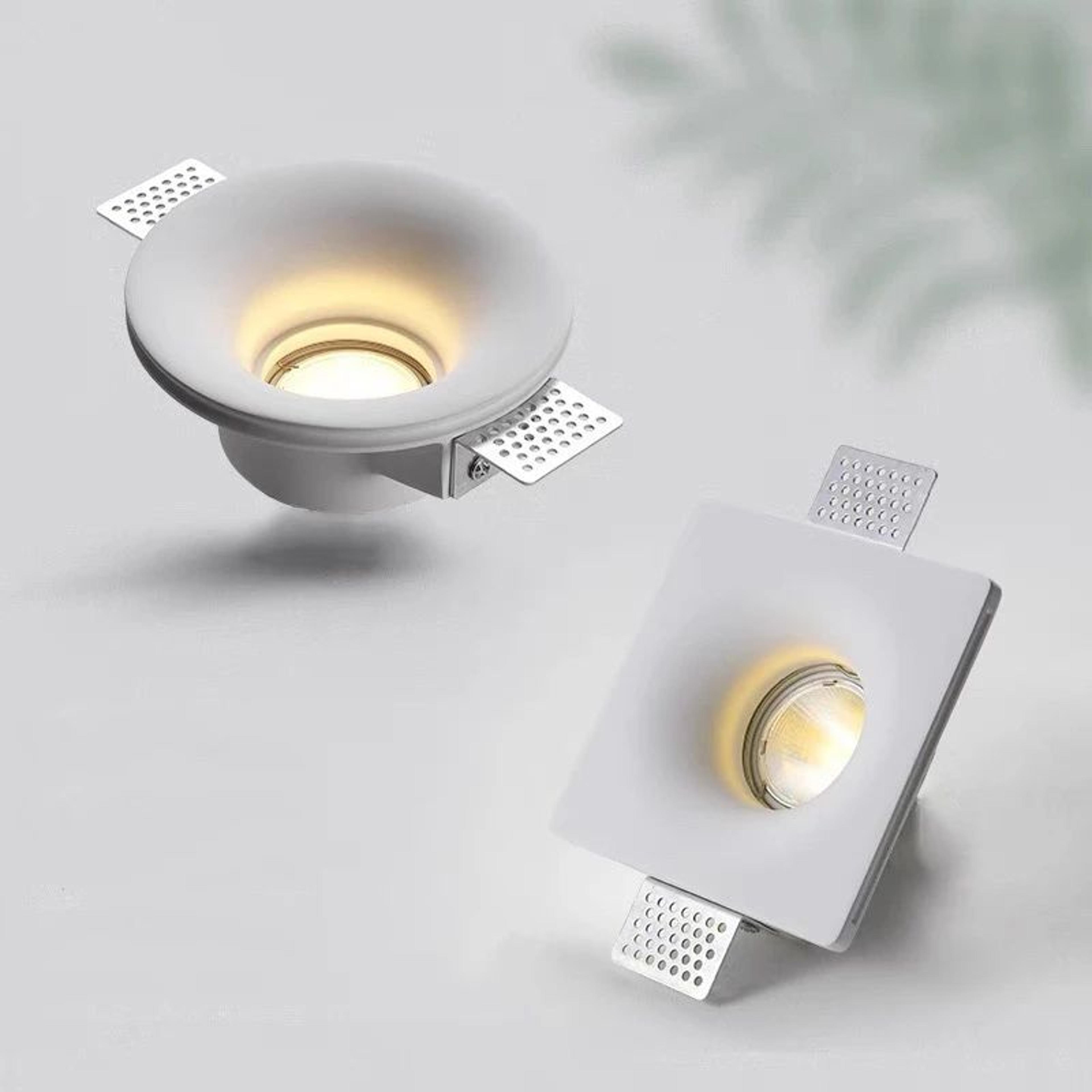borderless gu10 recessed gypsum downlight