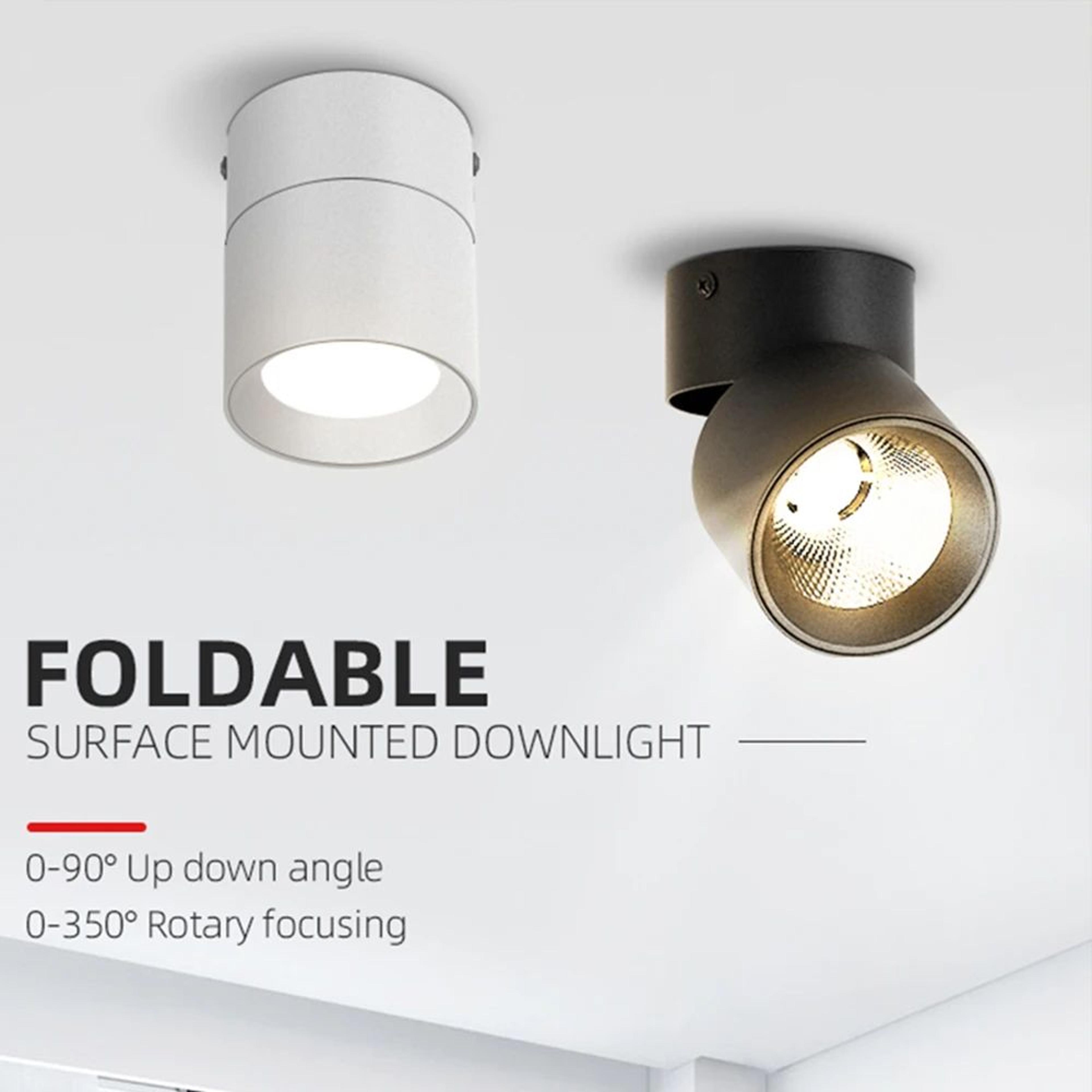 foldable three color led ceiling spotlight