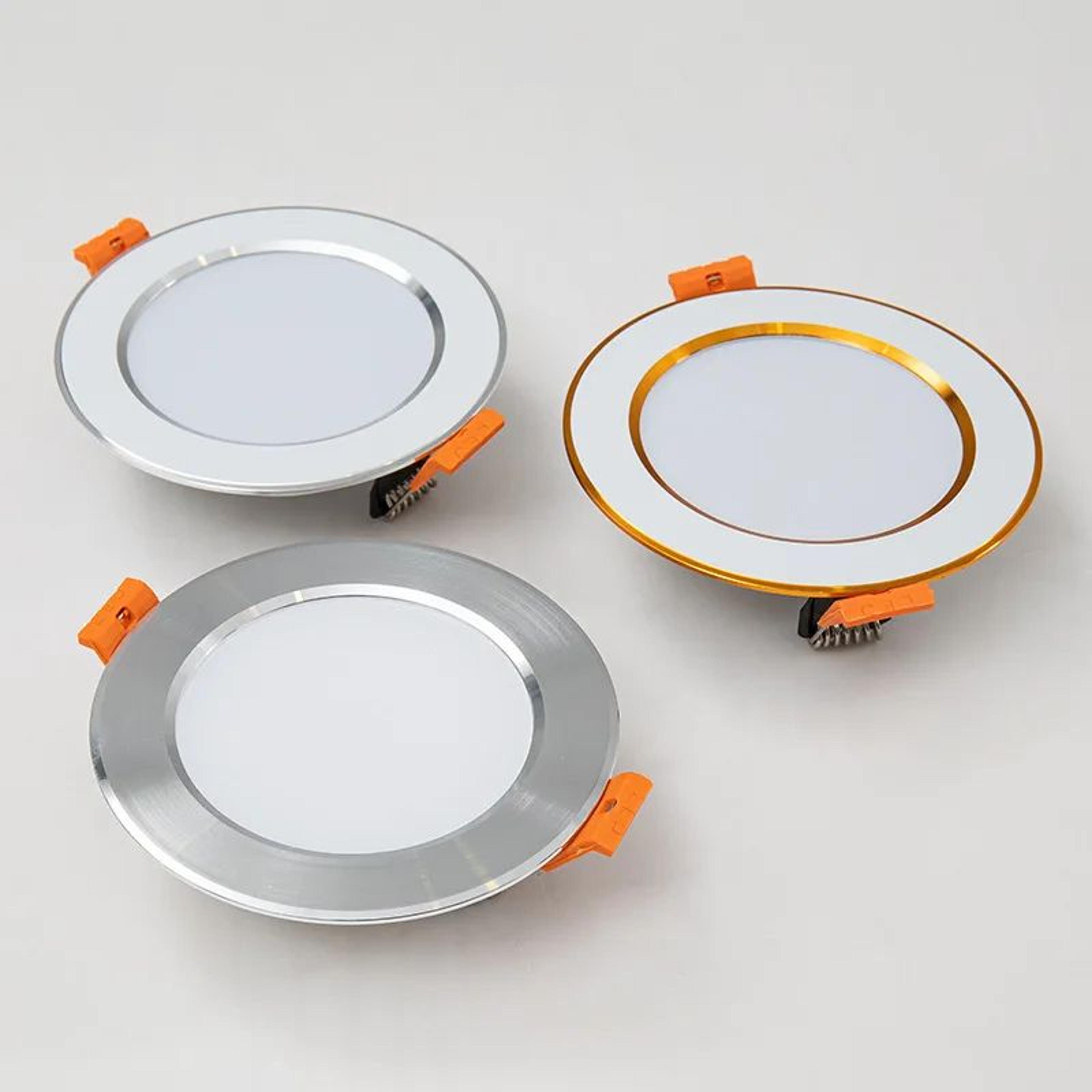 10 piece three color dimmable led recessed downlight set
