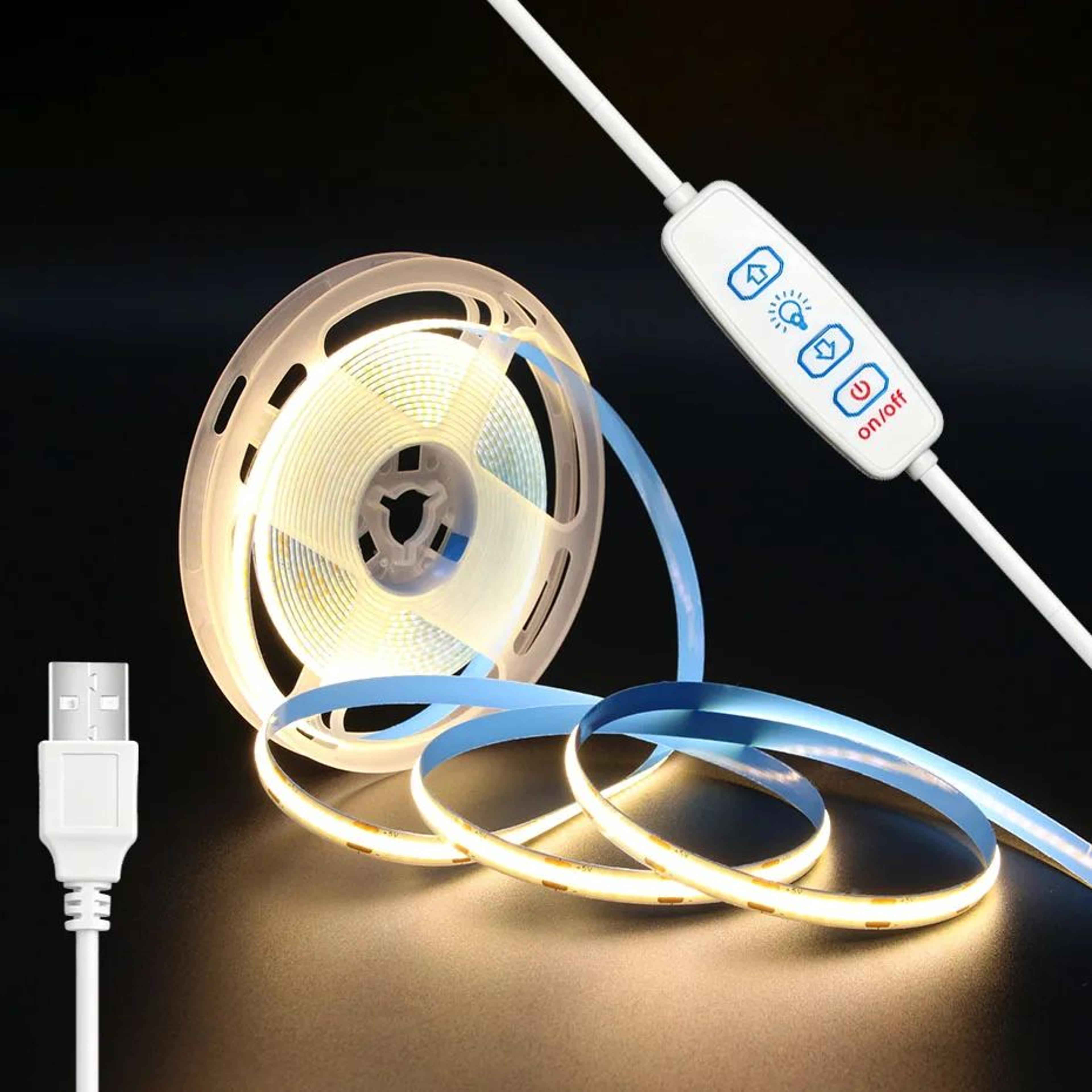 usb dimmable high density cob led strip light
