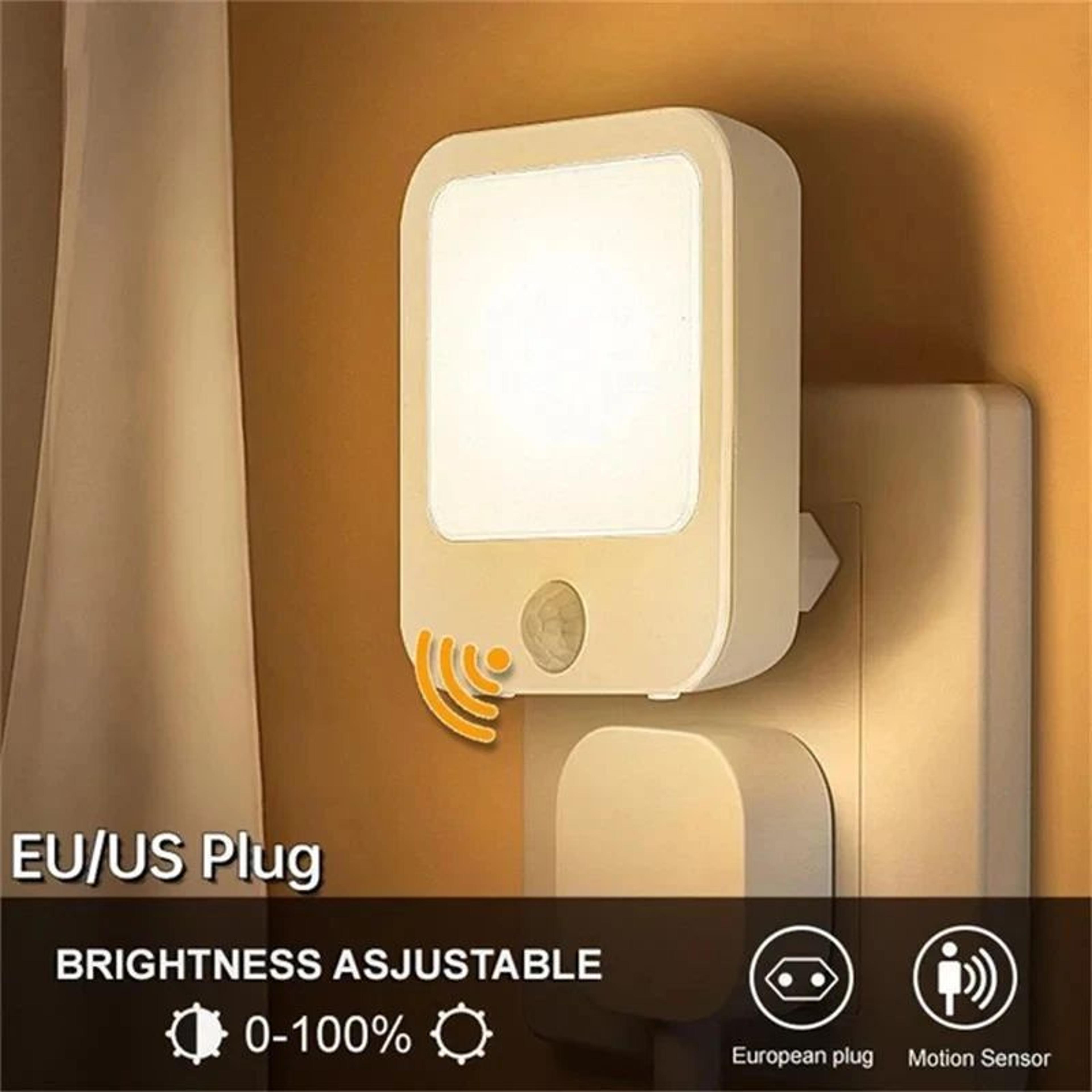 dimmable motion sensor led plug in night light