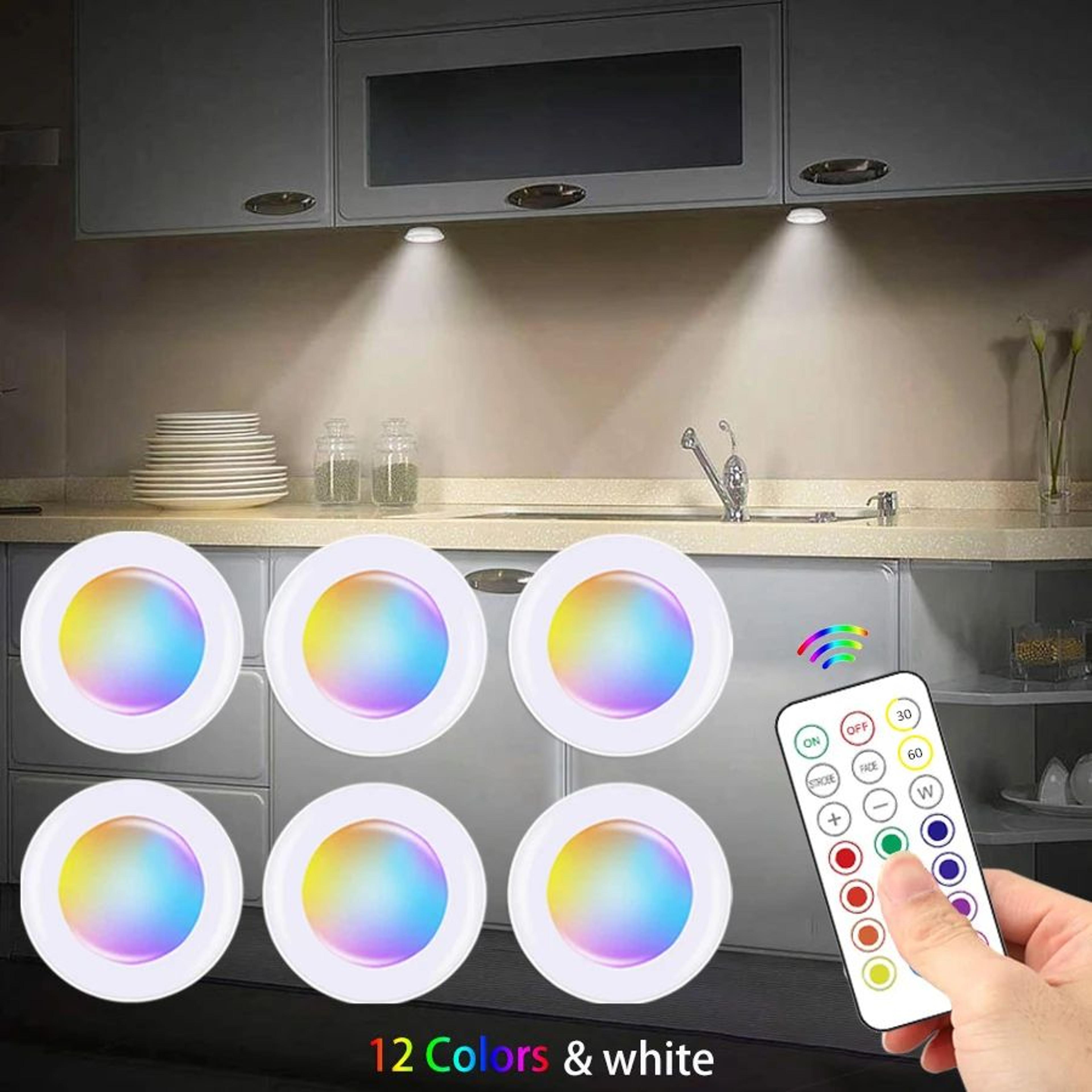 wireless rgb under cabinet puck lights