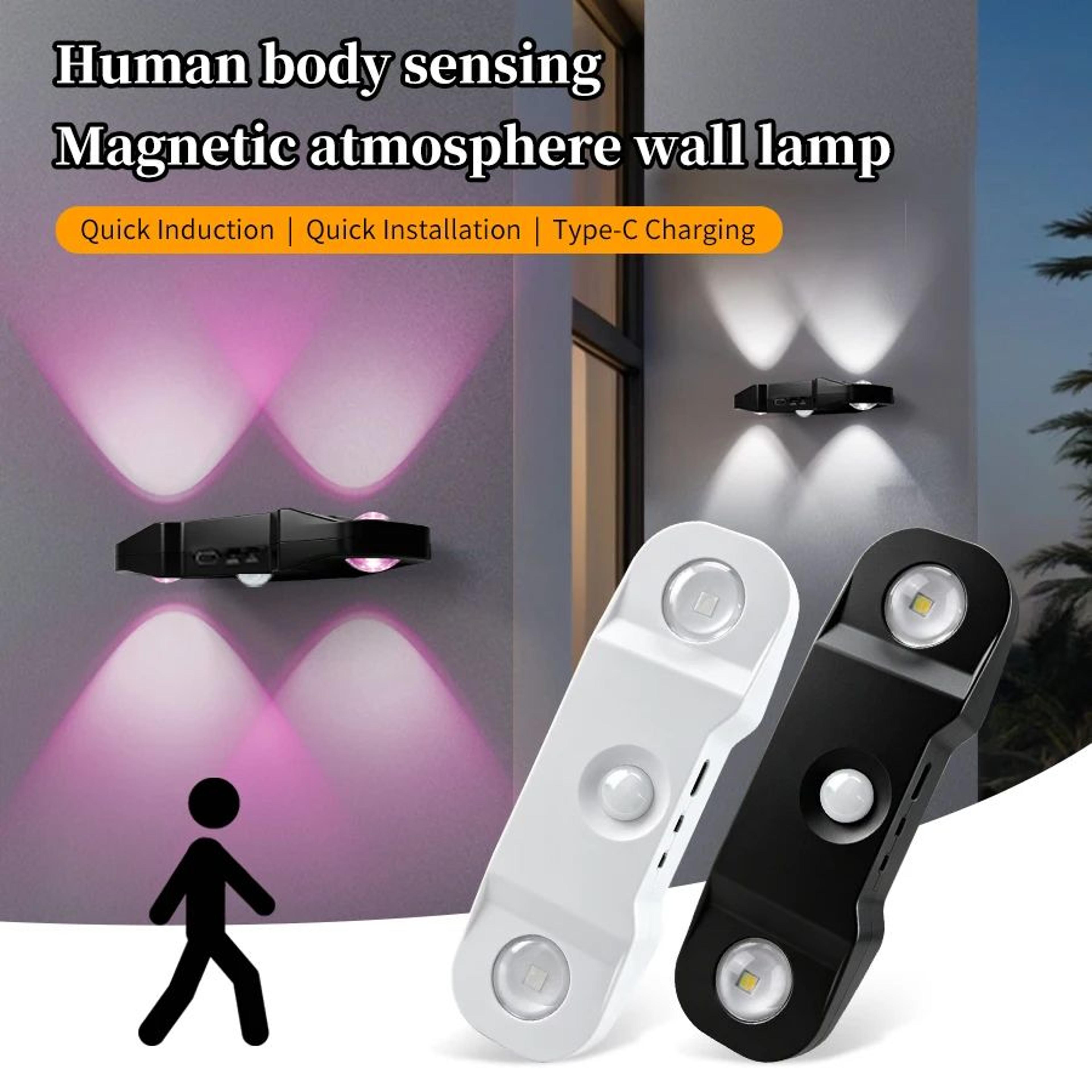 magnetic rgb motion sensor wall light