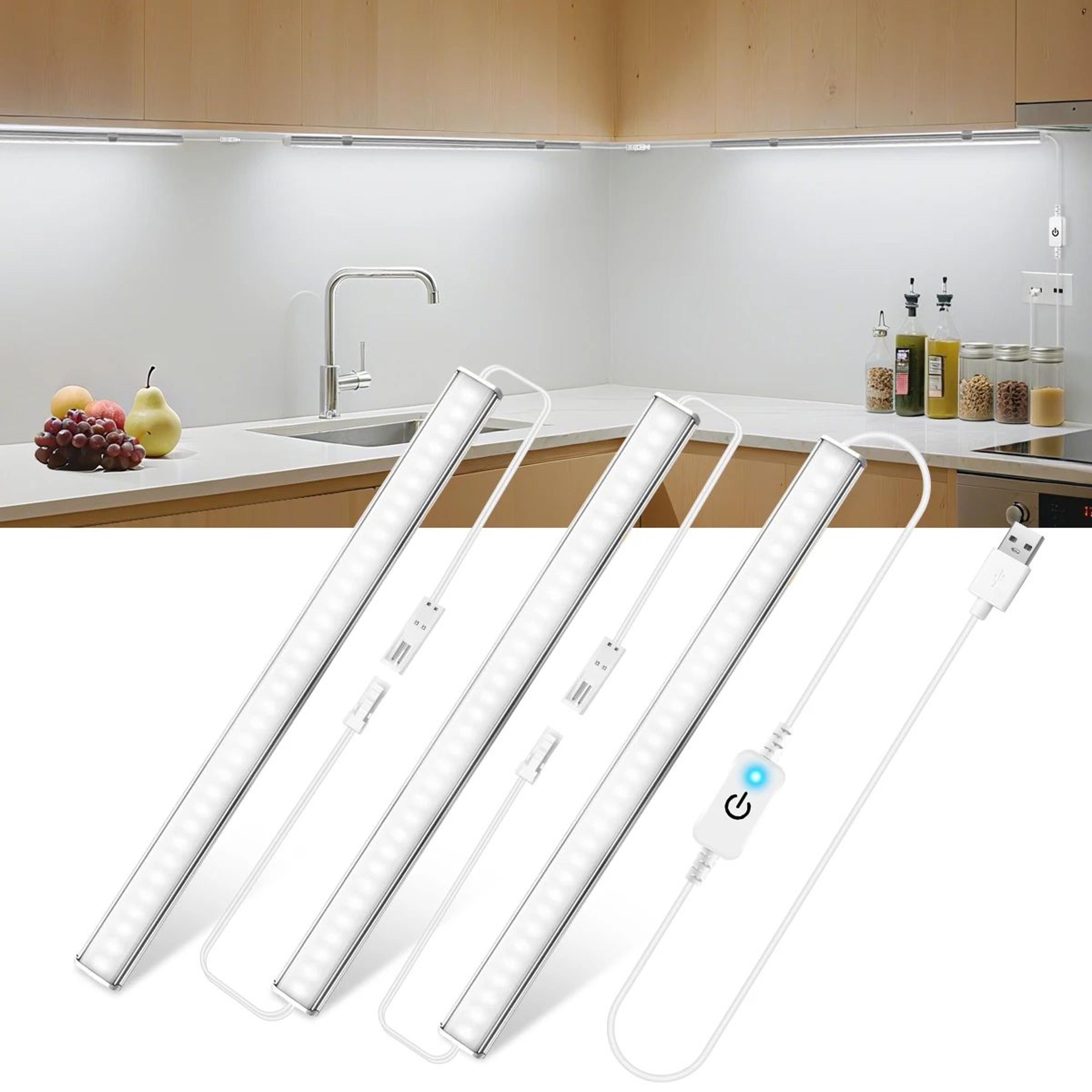 3 piece touch dimmable led cabinet light set
