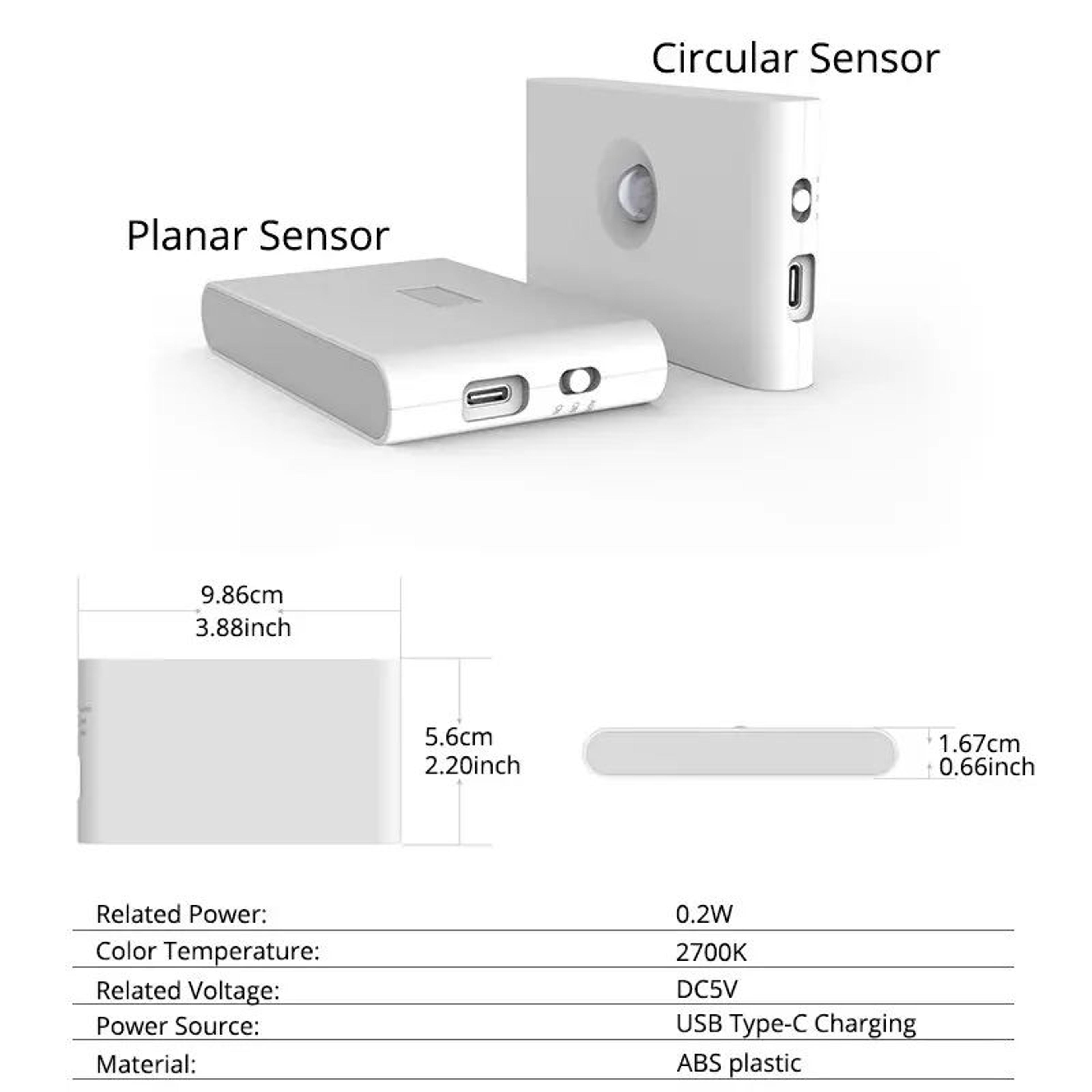 dual glow rechargeable motion sensor wall light