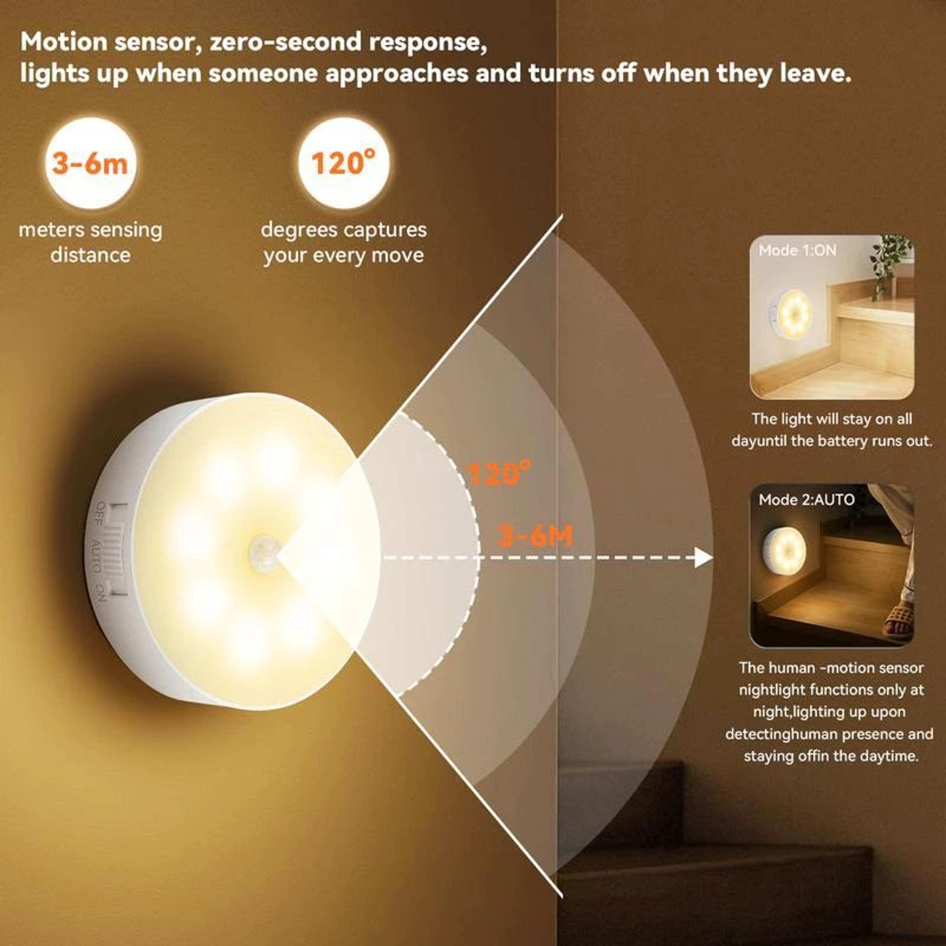 smart magnetic human body sensor night light