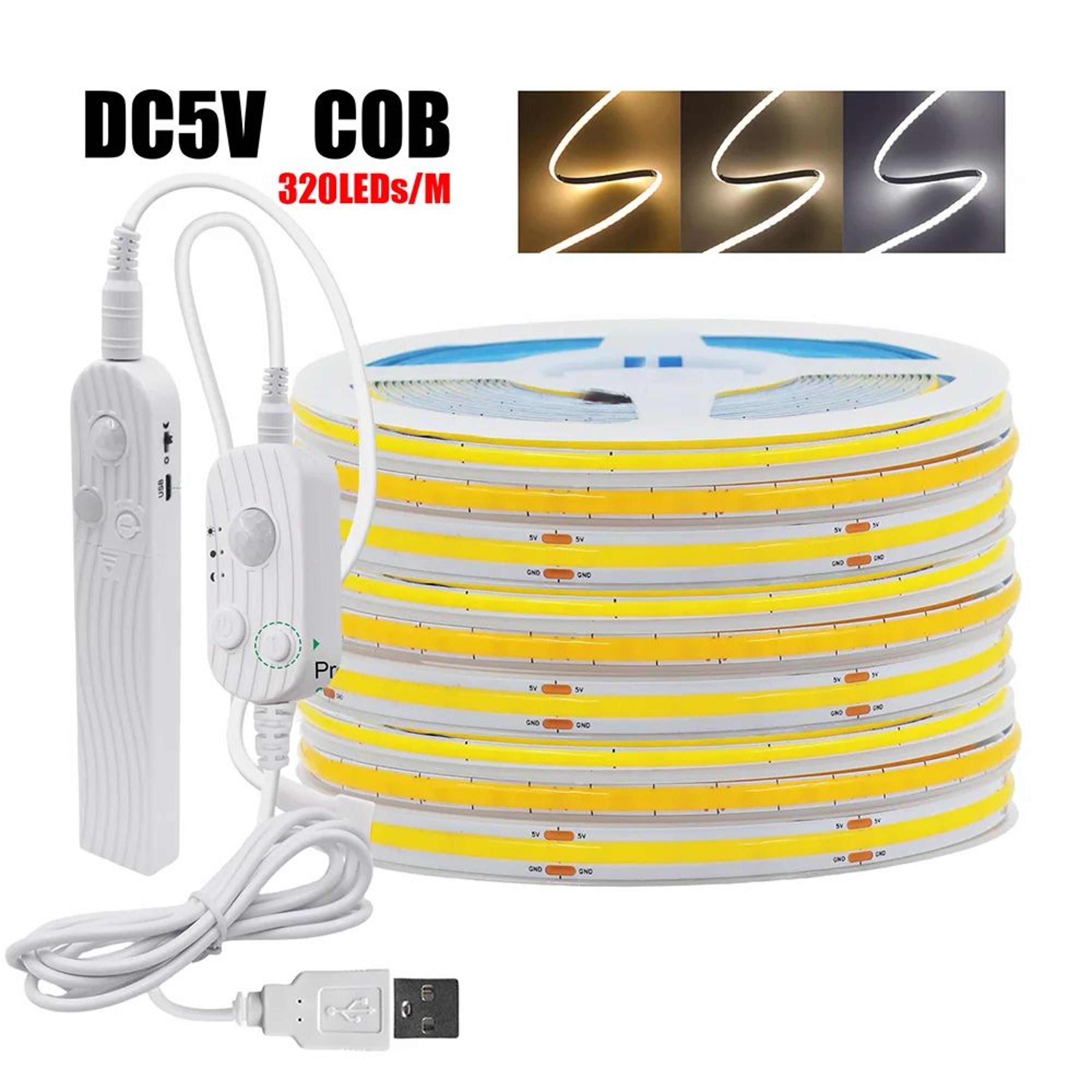 automatic motion sensor cob led strip light