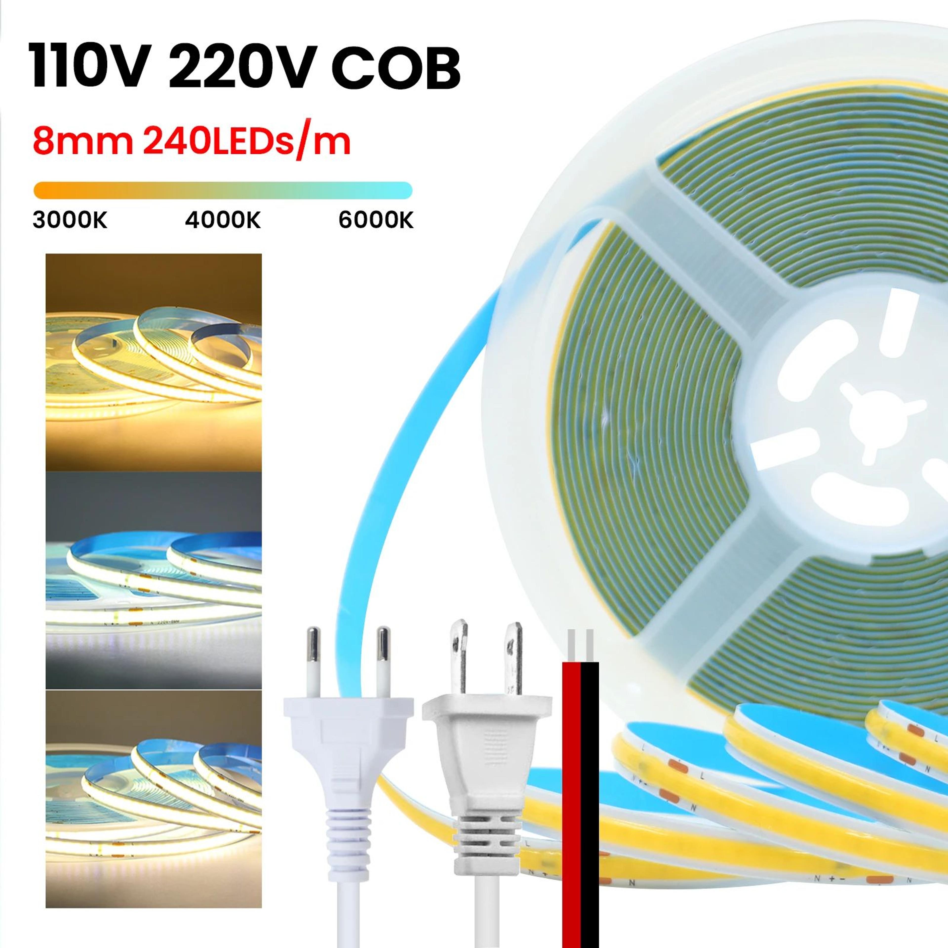 high density 110v 220v cob led strip light