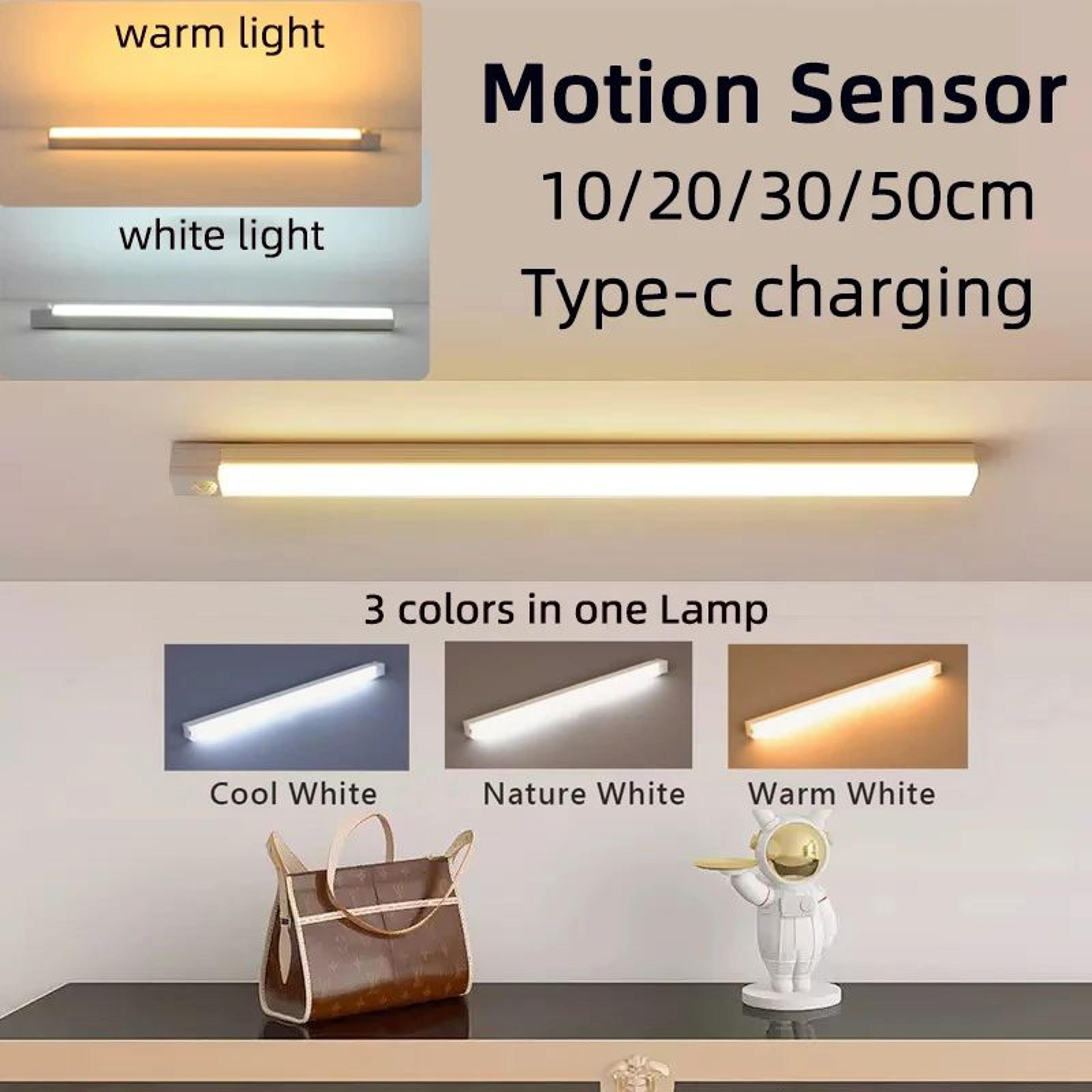 type c rechargeable motion sensor cabinet lamp