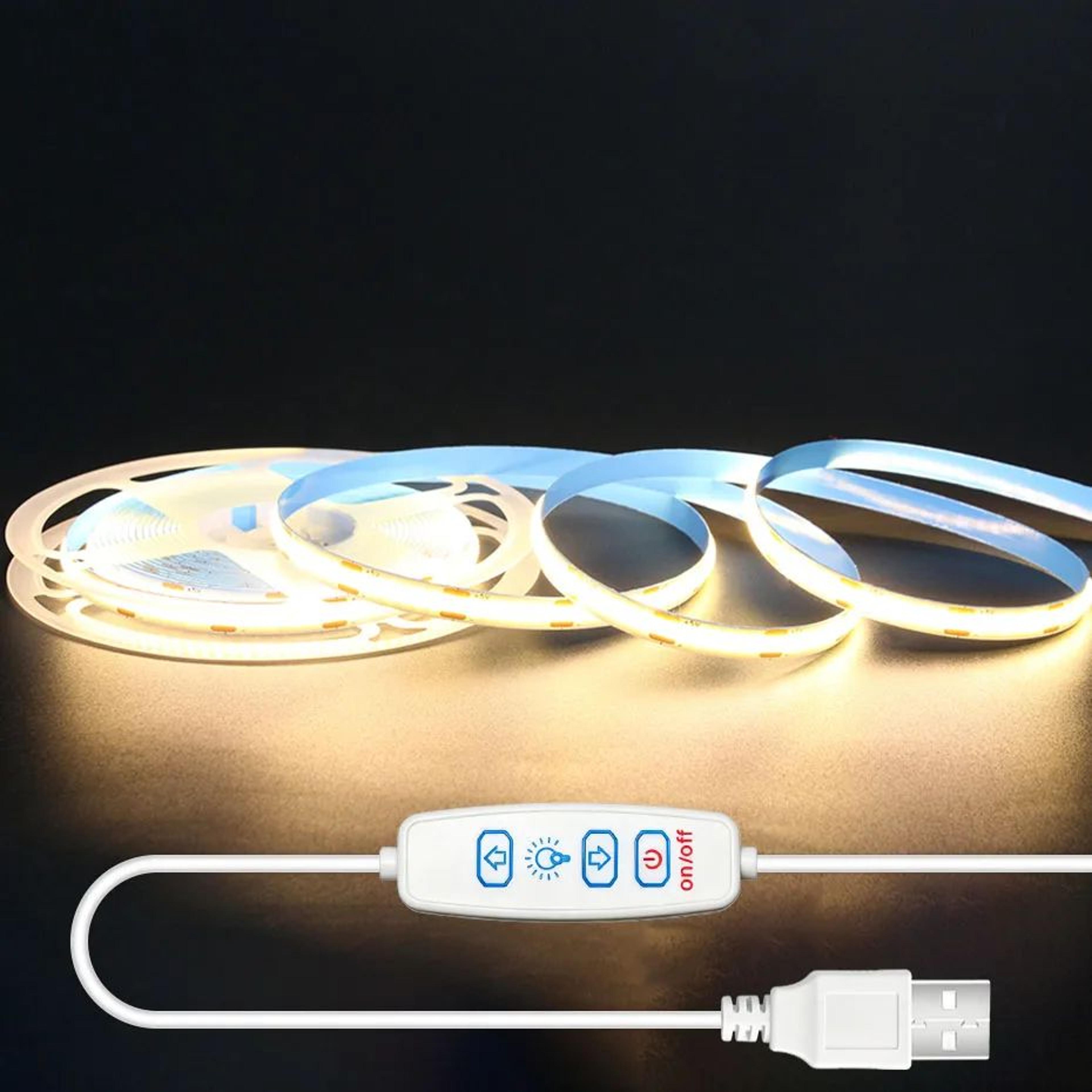 high density dimmable usb cob led strip