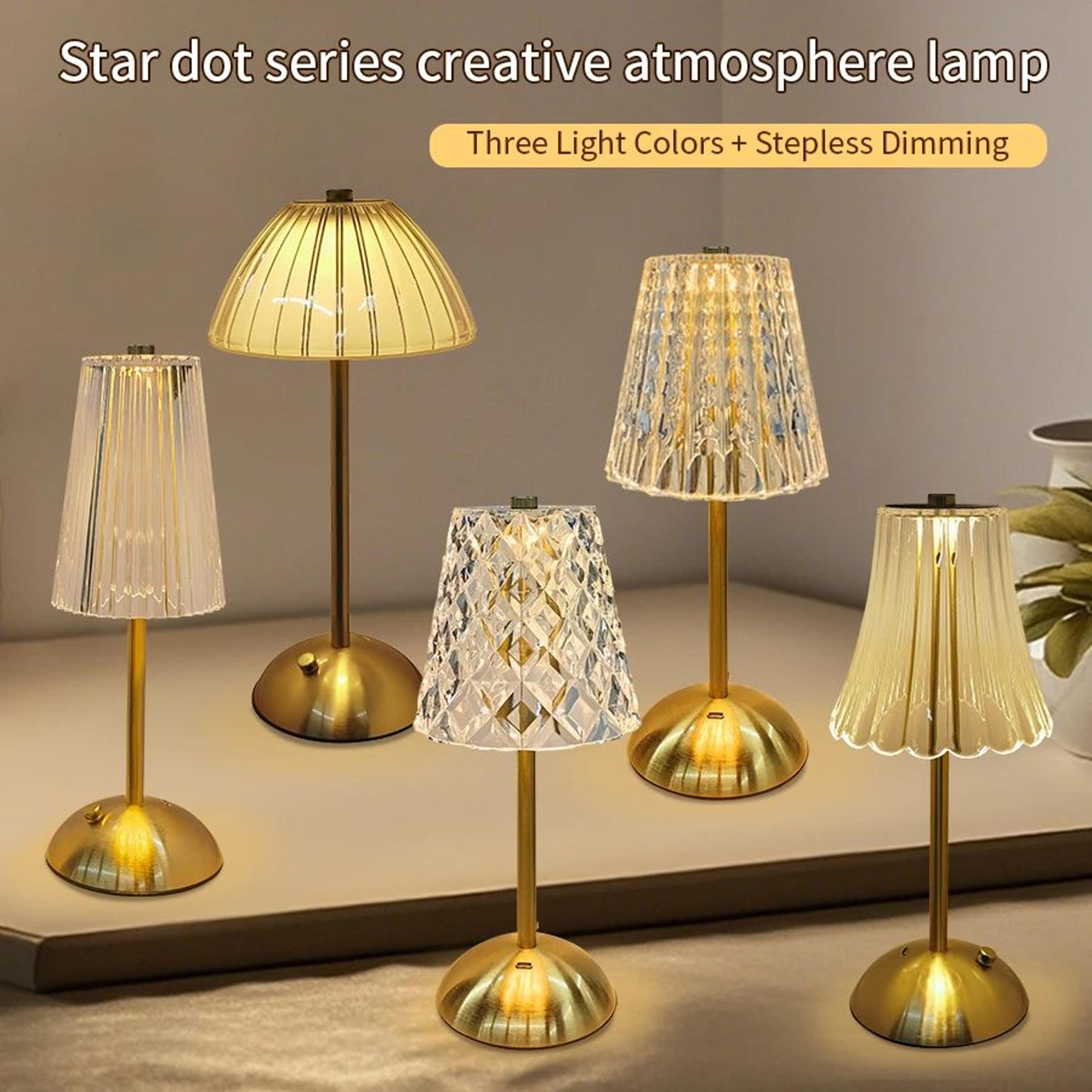 rechargeable crystal touch table lamp