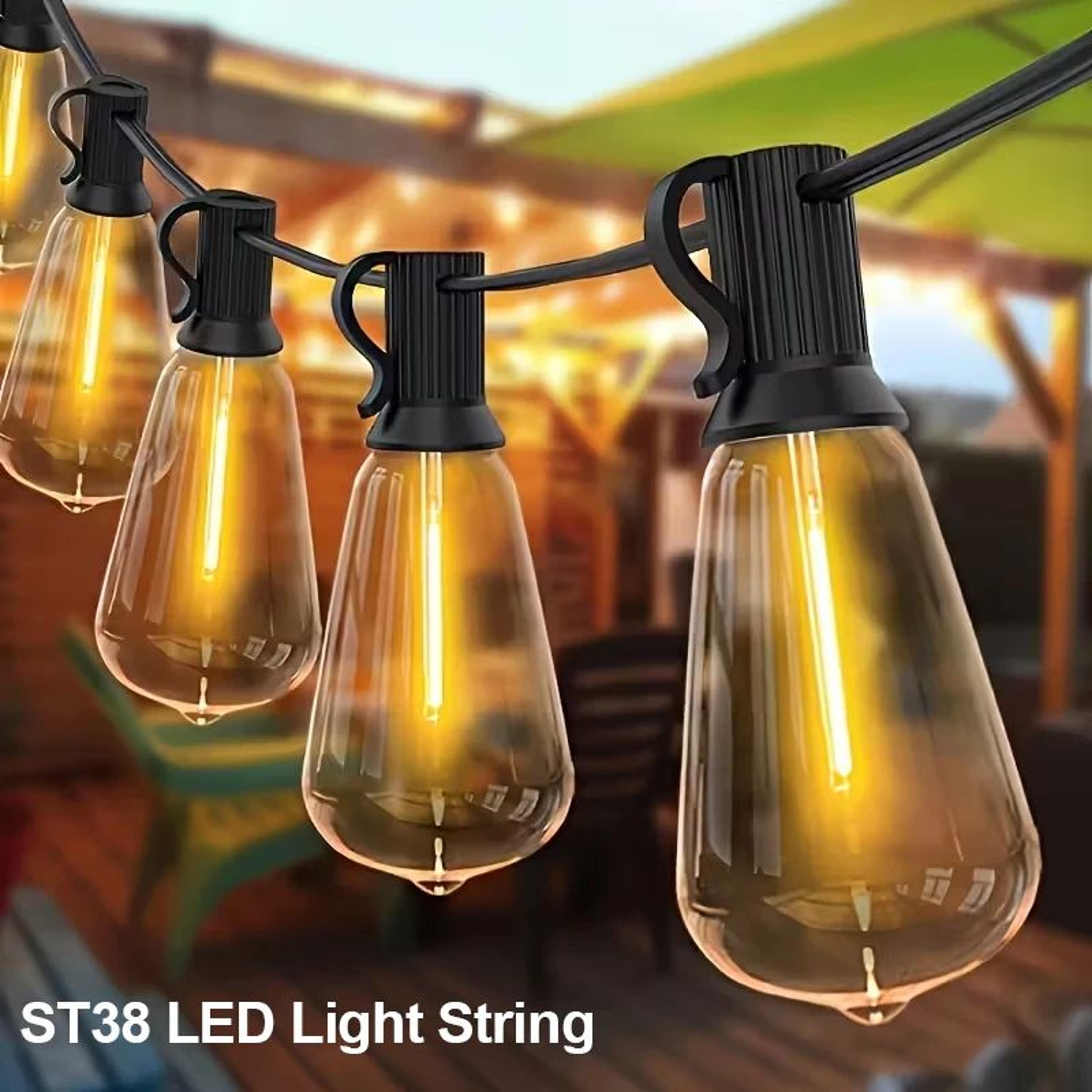 shatterproof st38 outdoor garland string lights