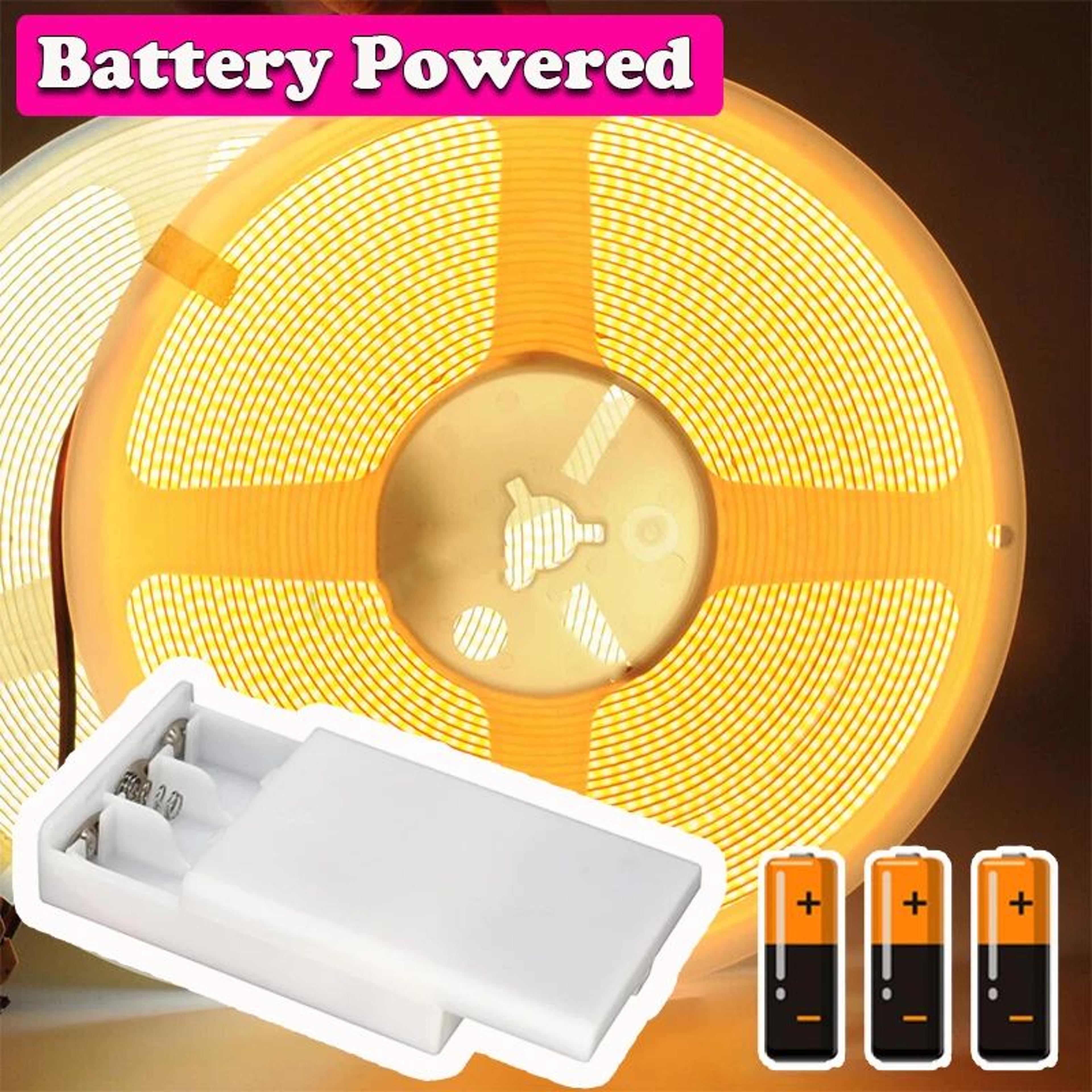 glowflex battery powered cob led strip light