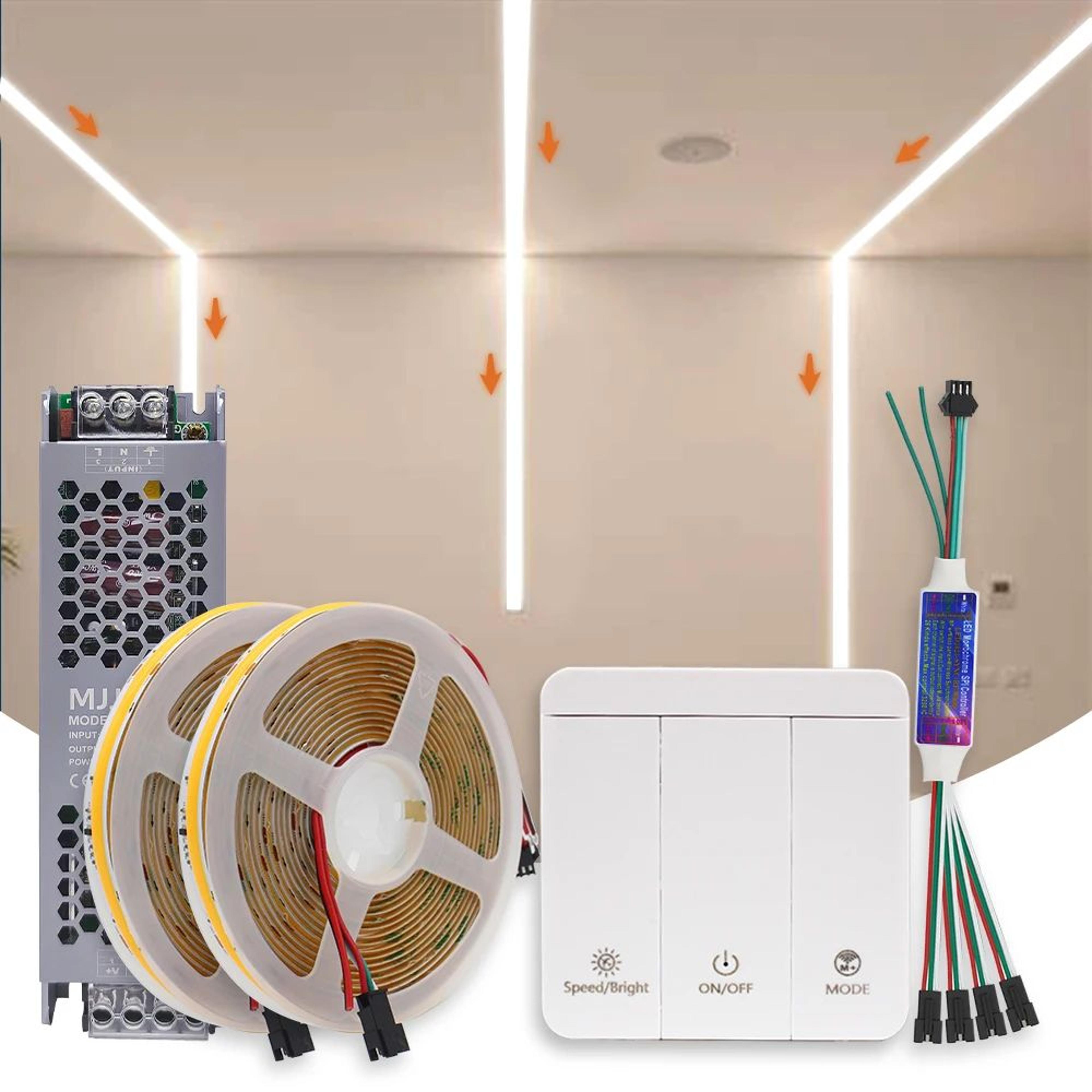 flowglow ws2811 cob chasing led strip