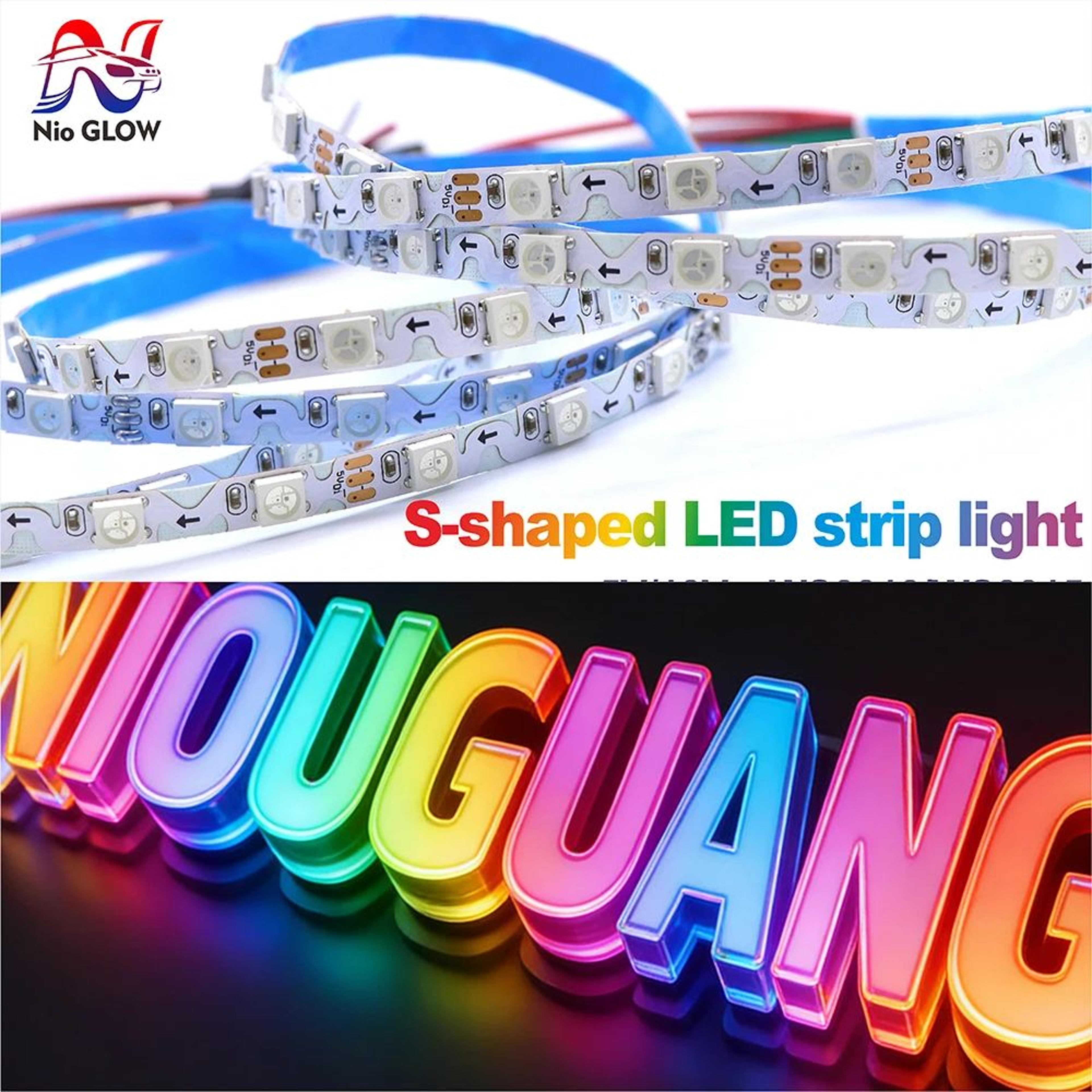 pixelflex s shape addressable rgb led strip