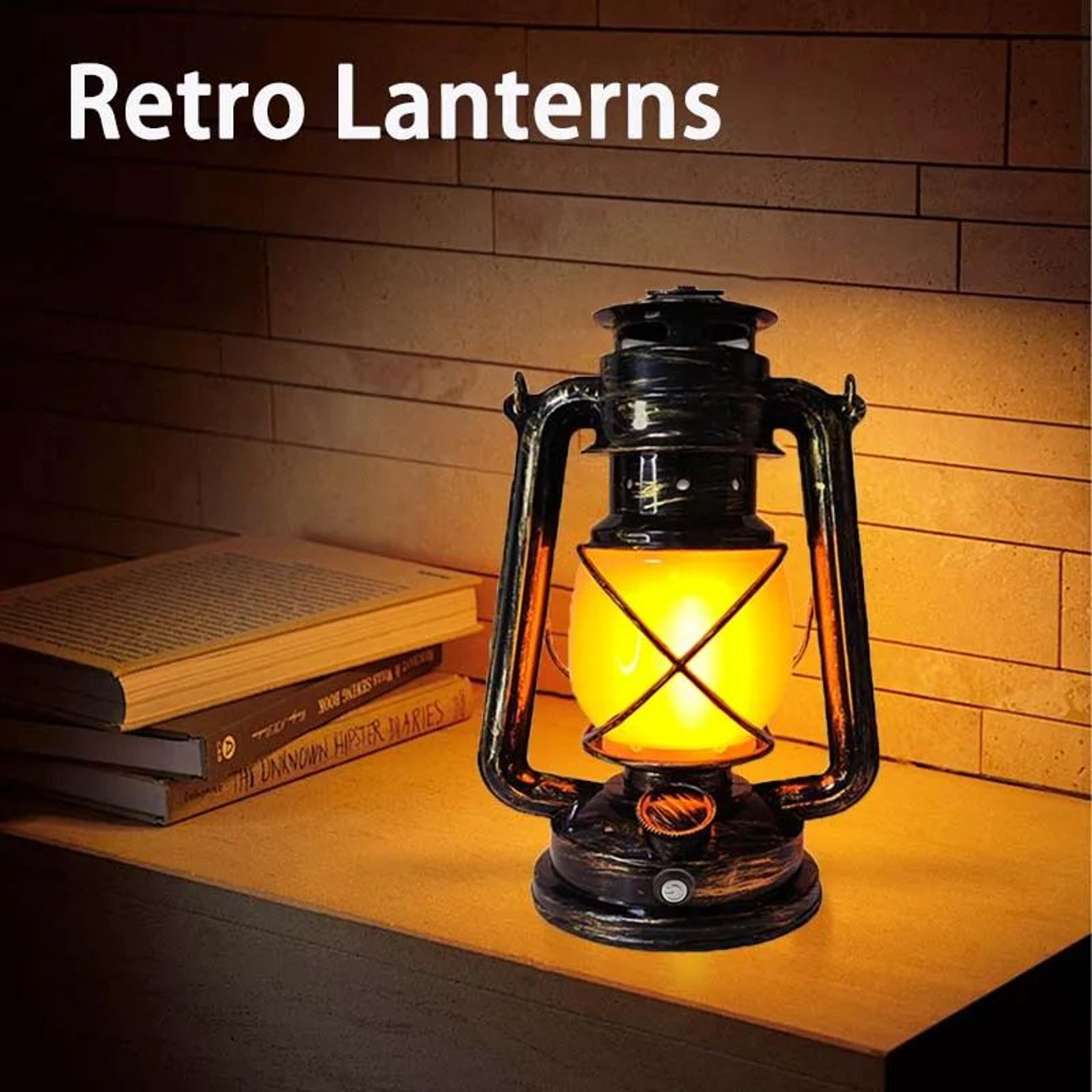 retroglow rechargeable vintage camping lantern