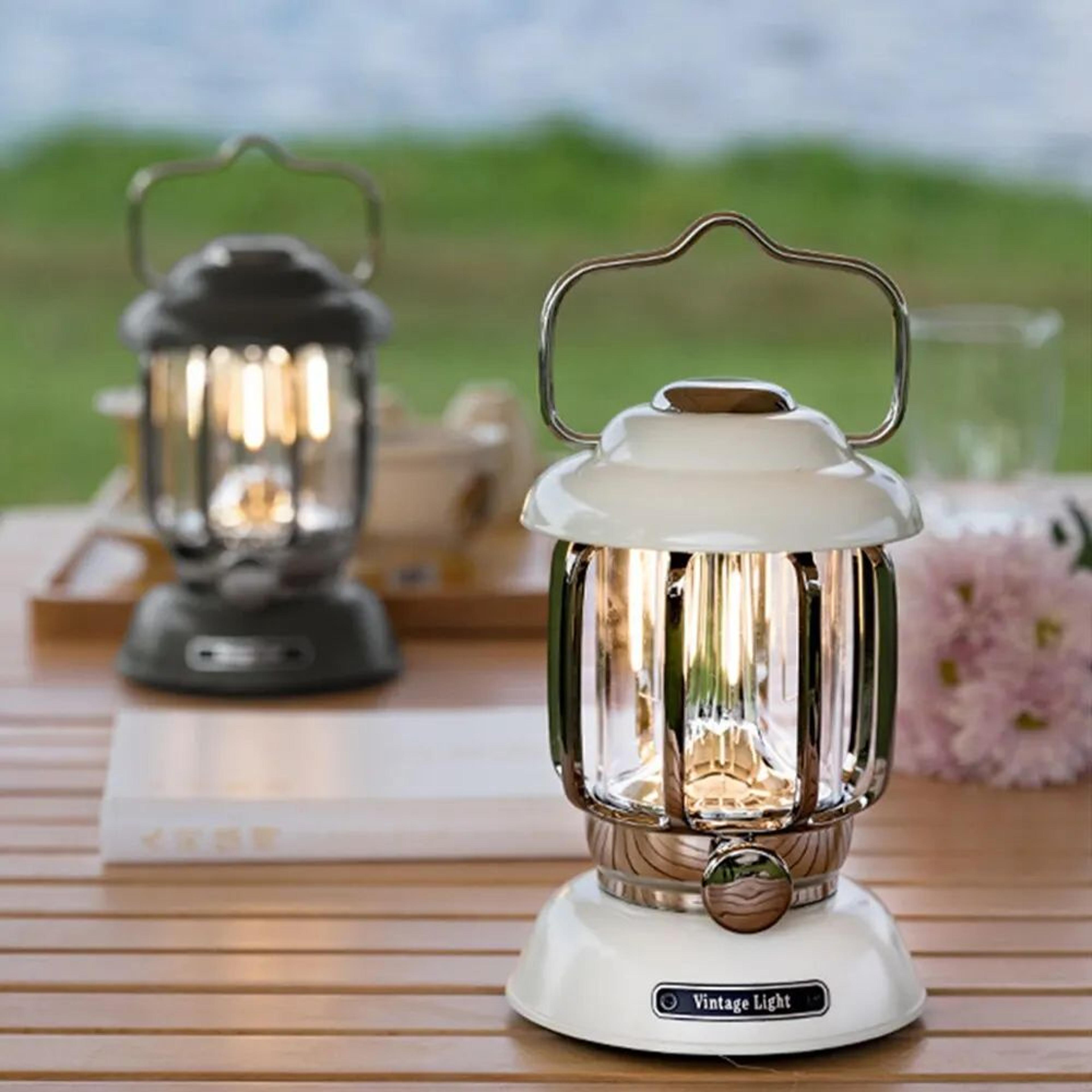 trailglow rechargeable retro camping lantern