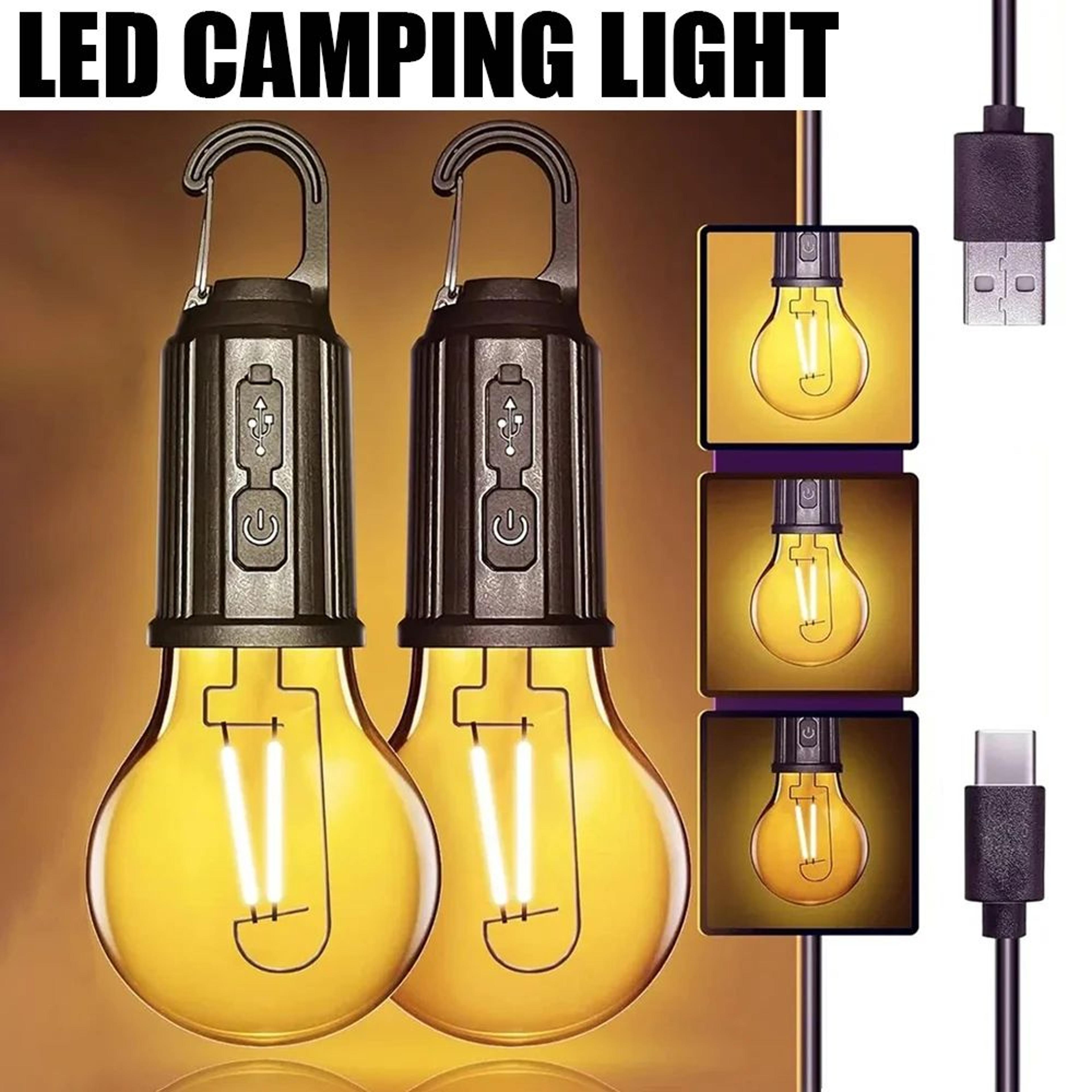 campglow rechargeable vintage hanging bulb lantern