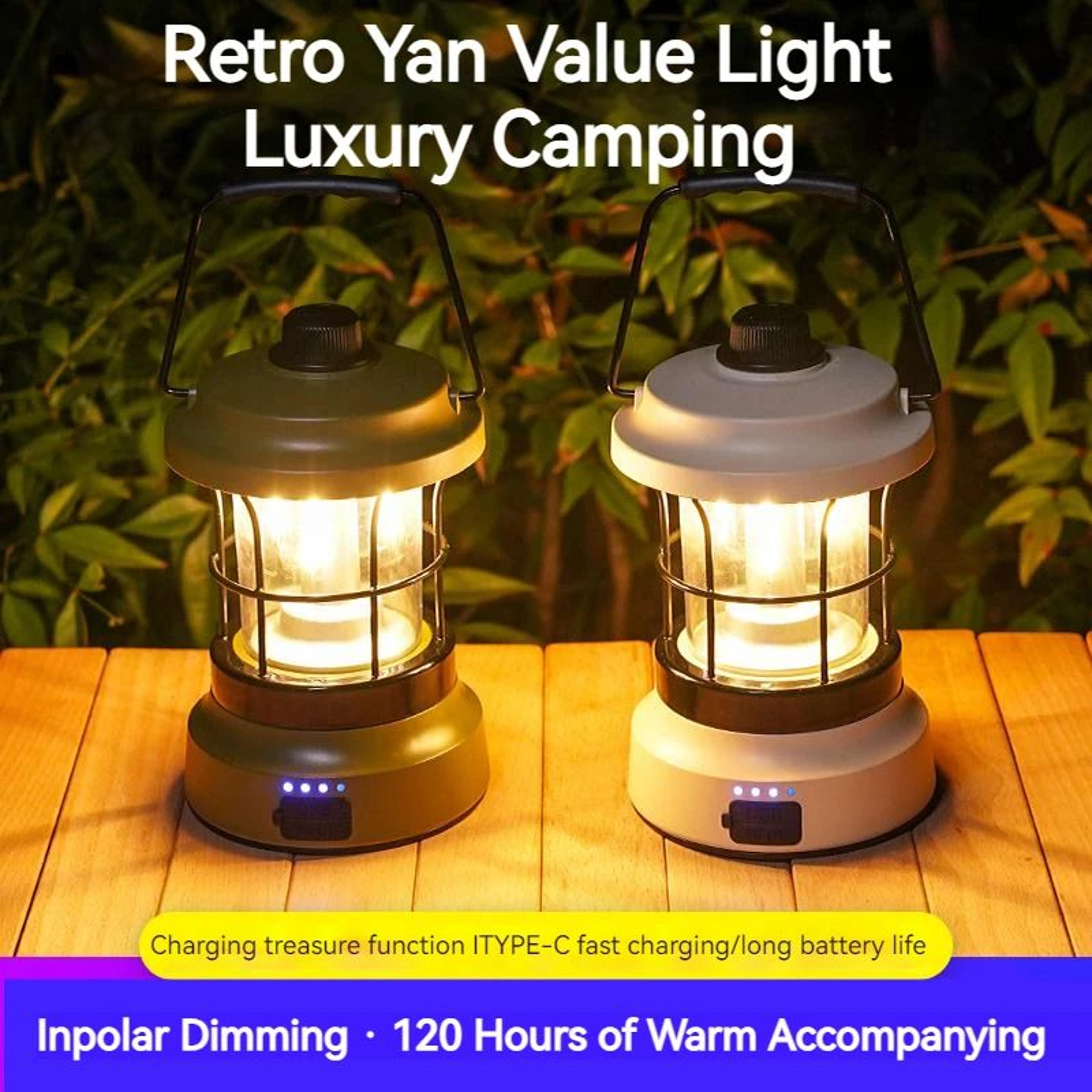 trailglow usb rechargeable retro camping lantern