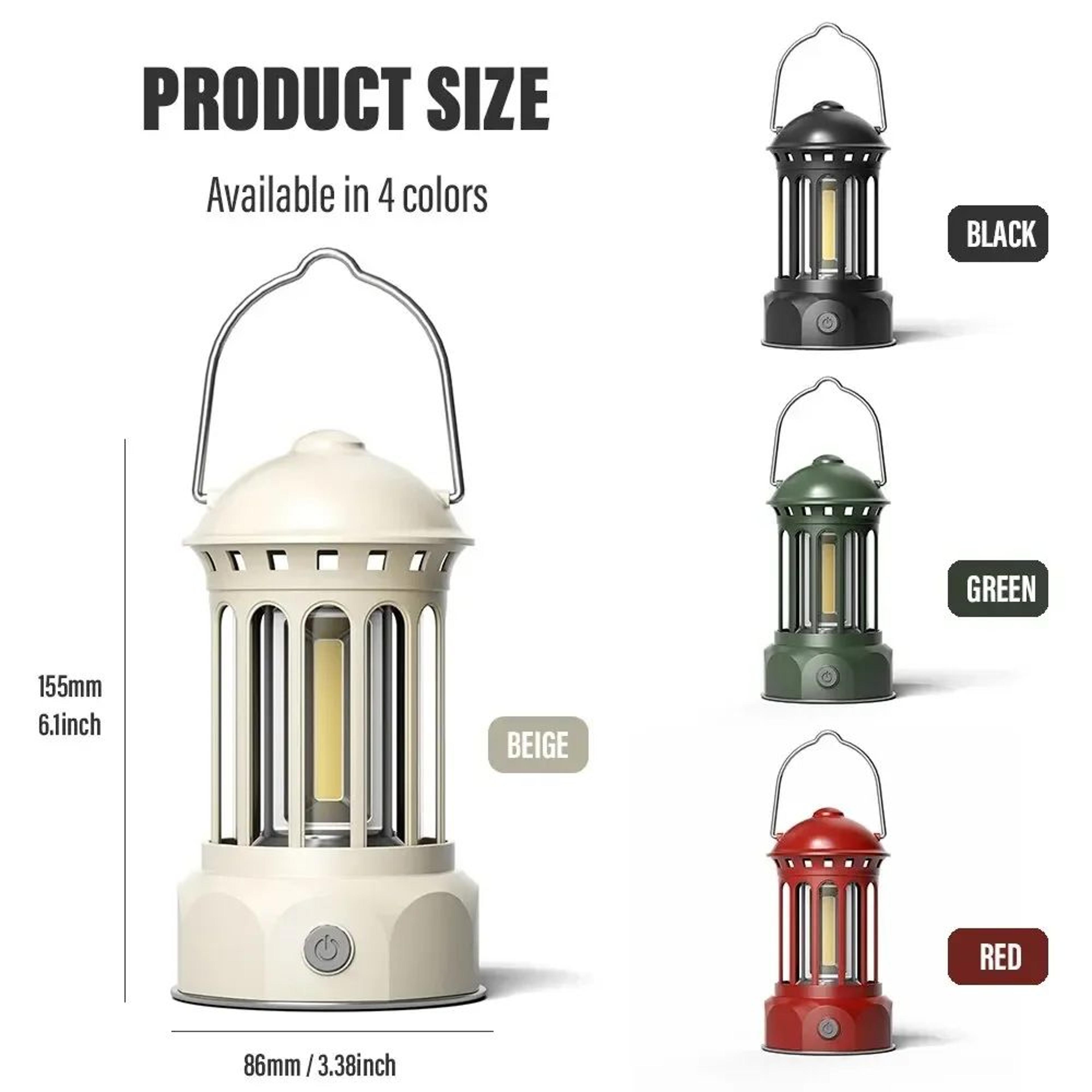 romaglow rechargeable vintage camping lantern