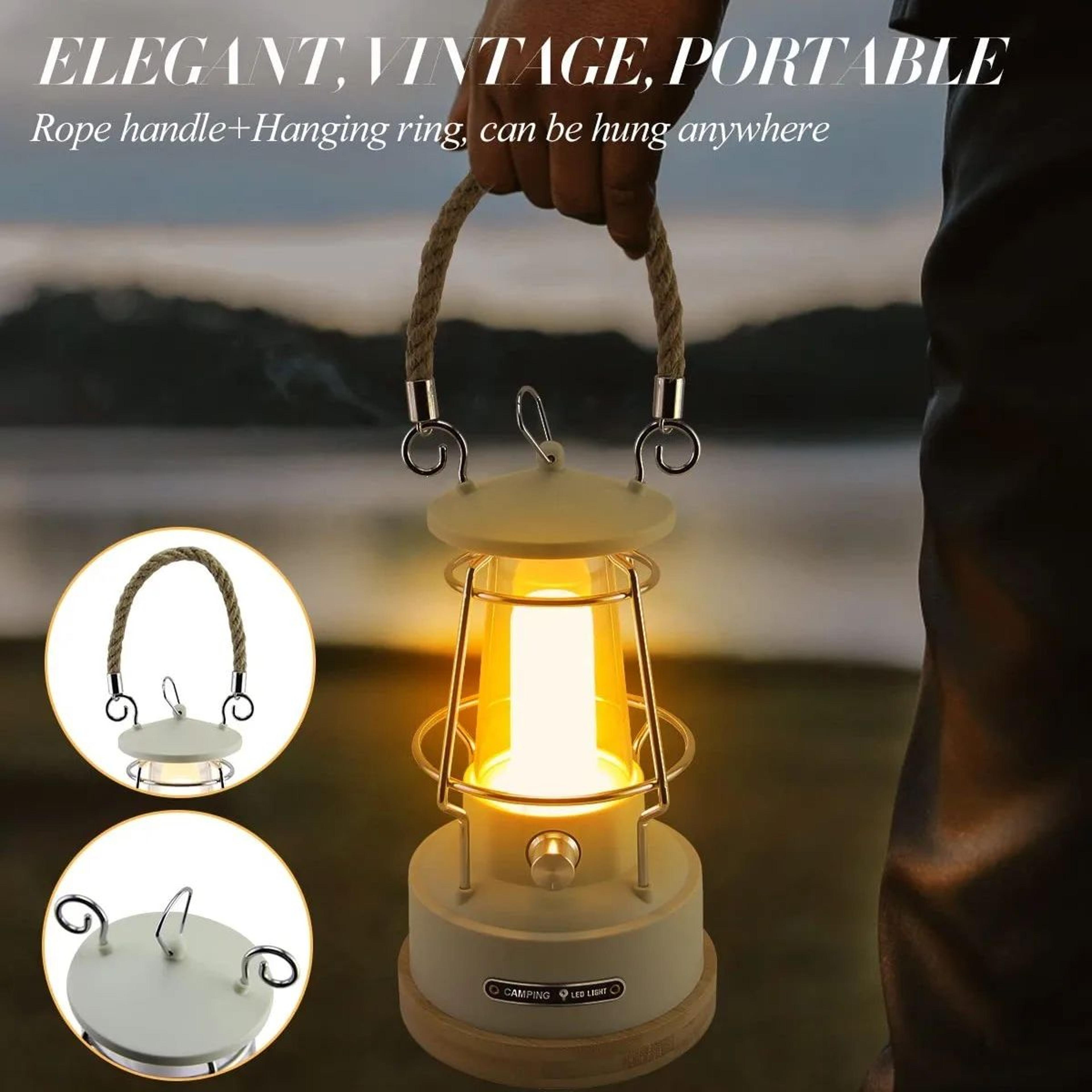 voyageglow rechargeable dimmable retro camping lantern