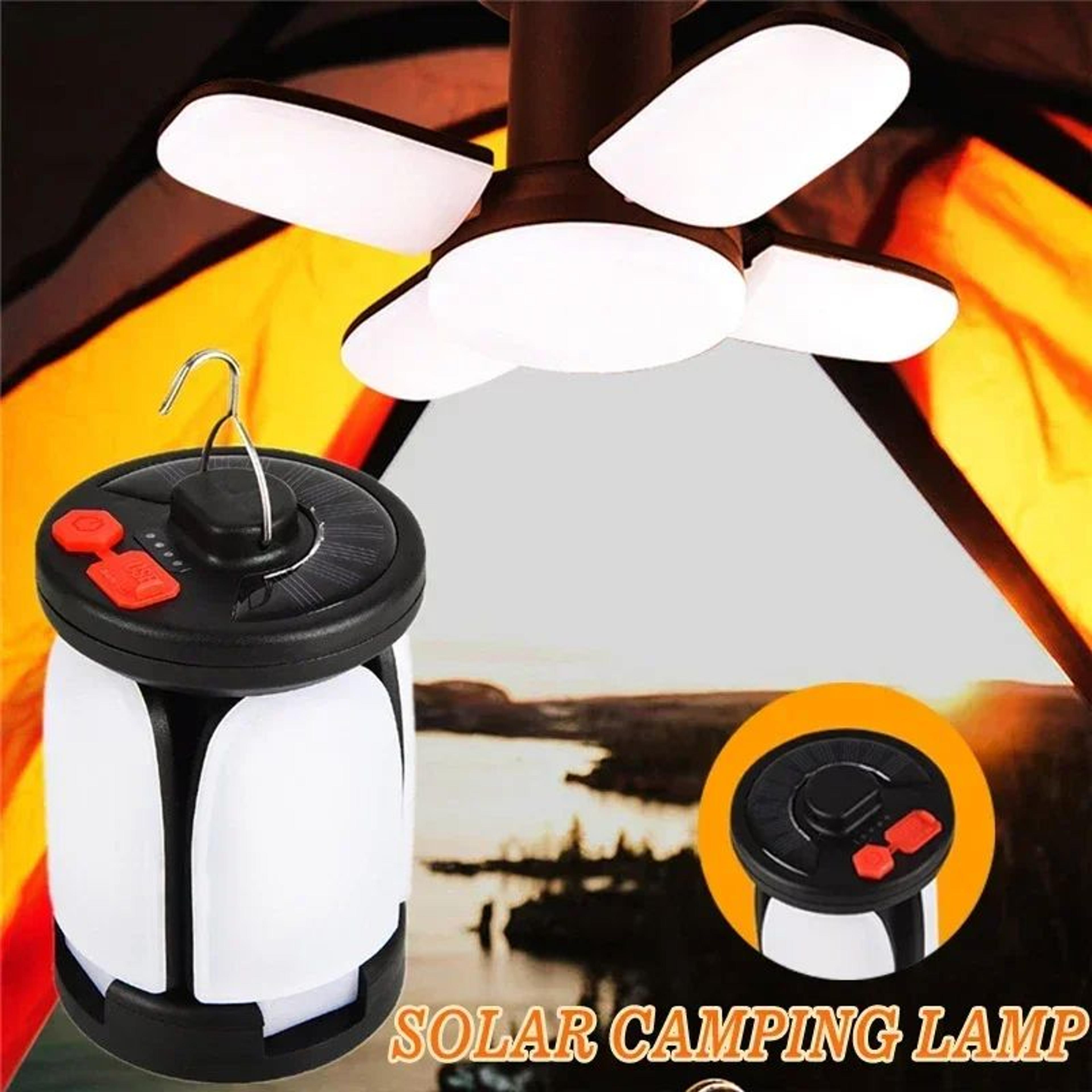solar rechargeable folding camping lantern
