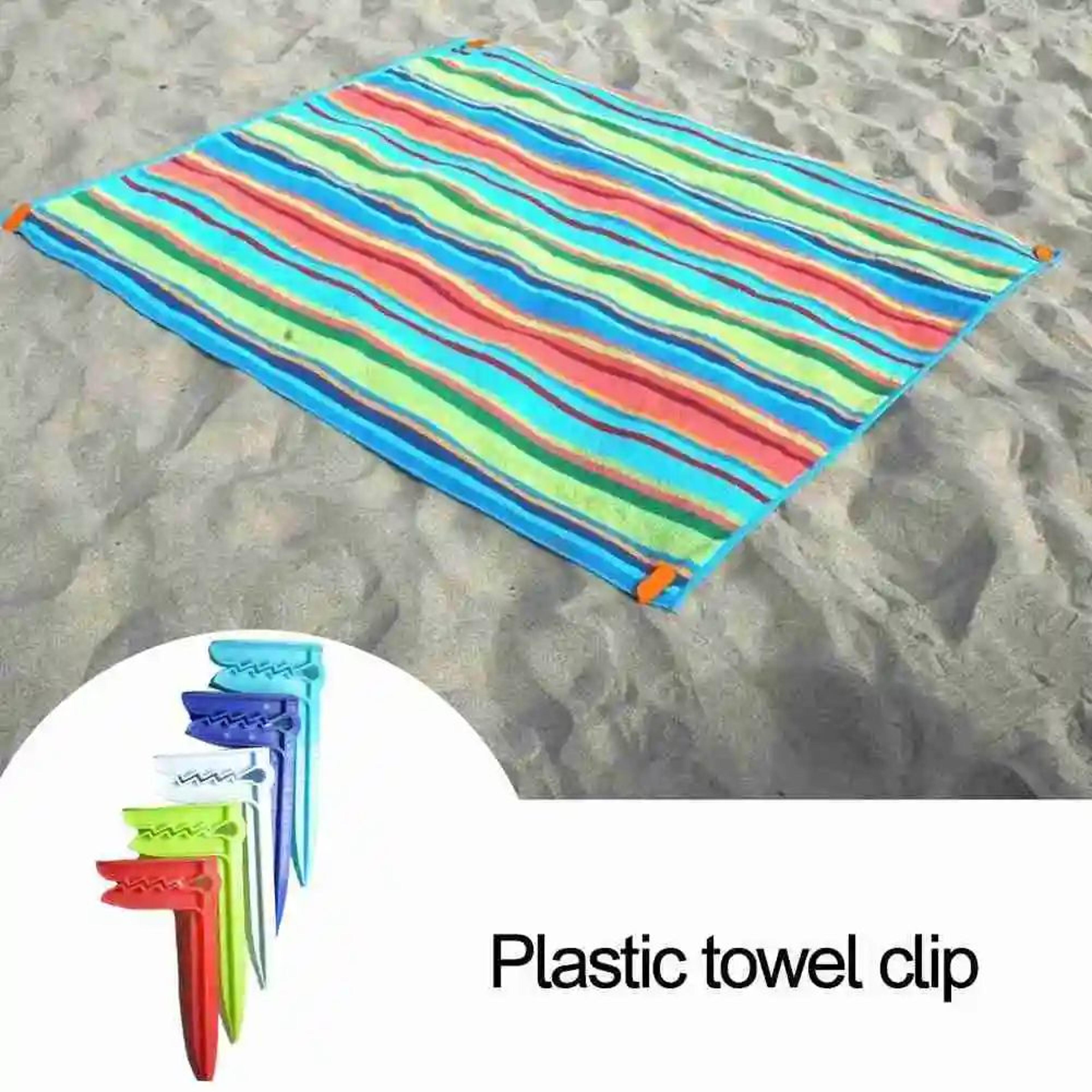 10 piece beach towel clips