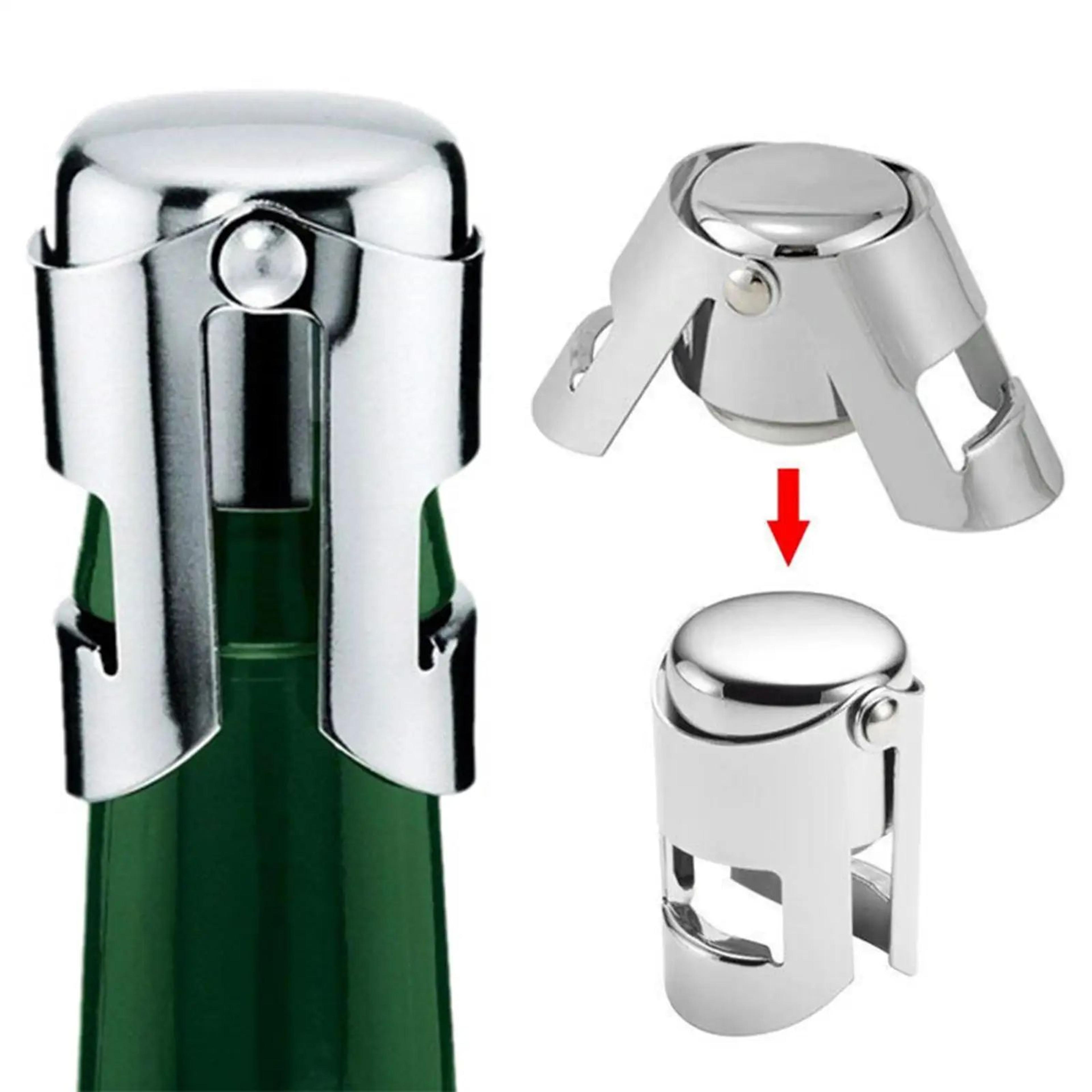 stainless steel sparkling wine bottle stopper