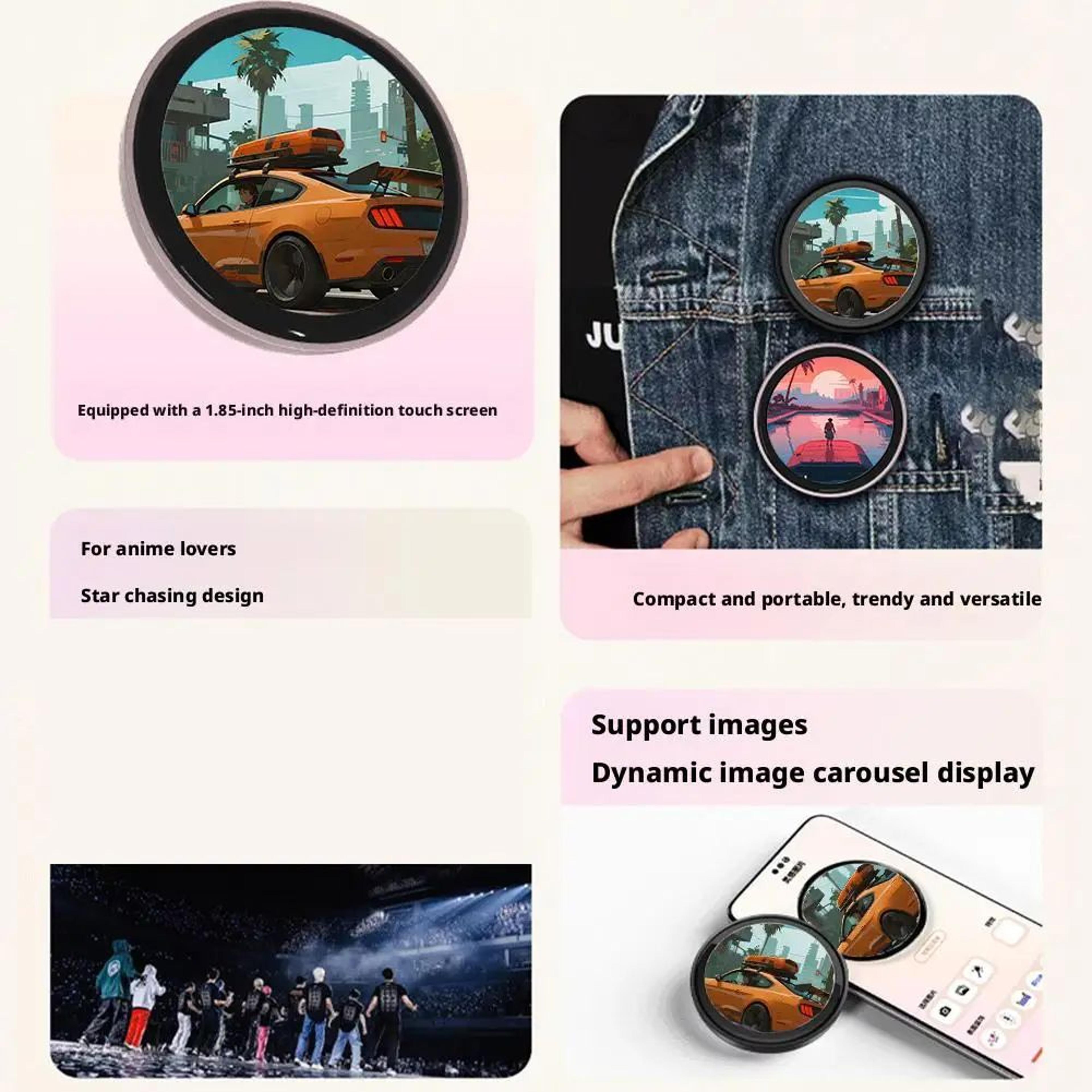 1.85 inch bluetooth smart display badge