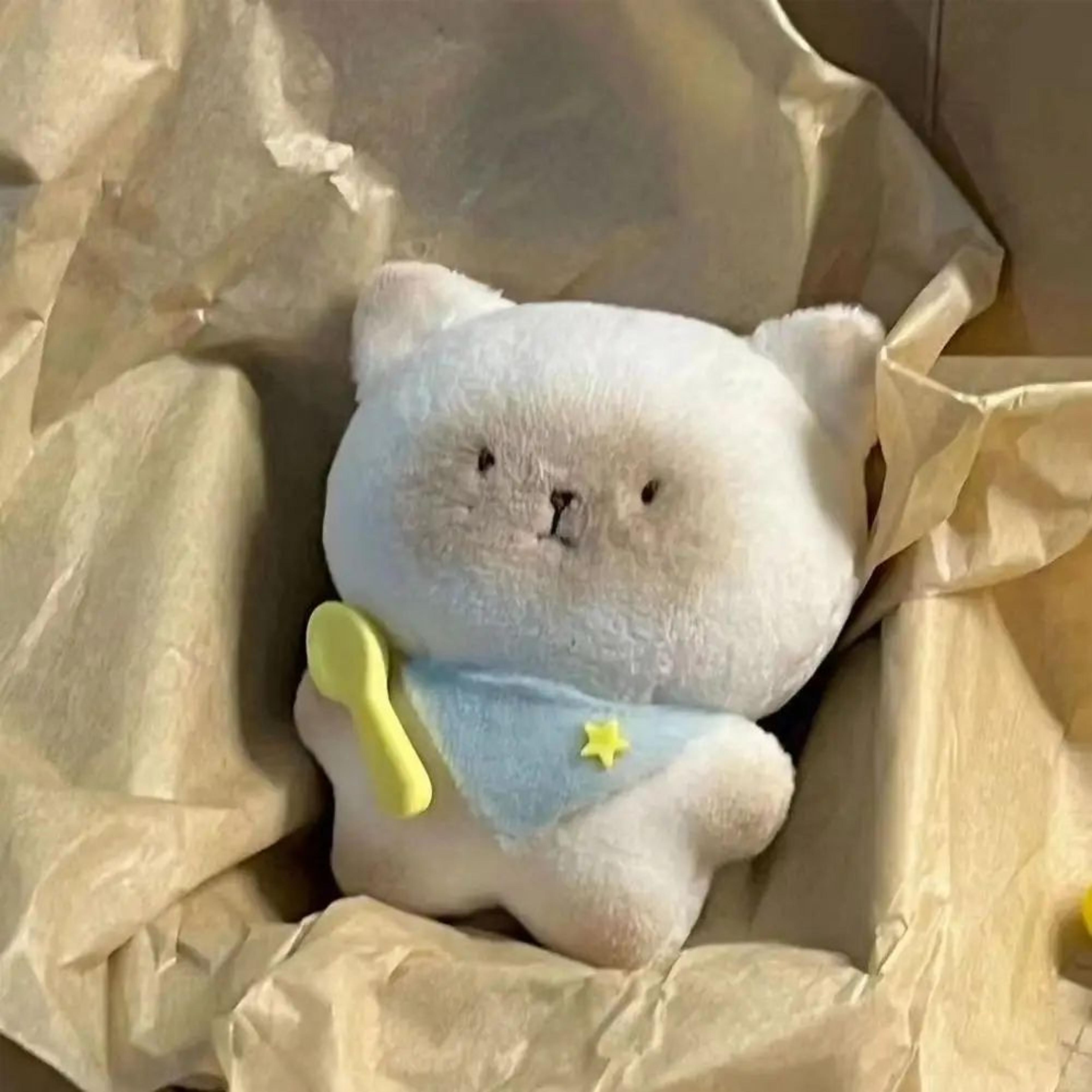 kawaii siamese cat plush pendant
