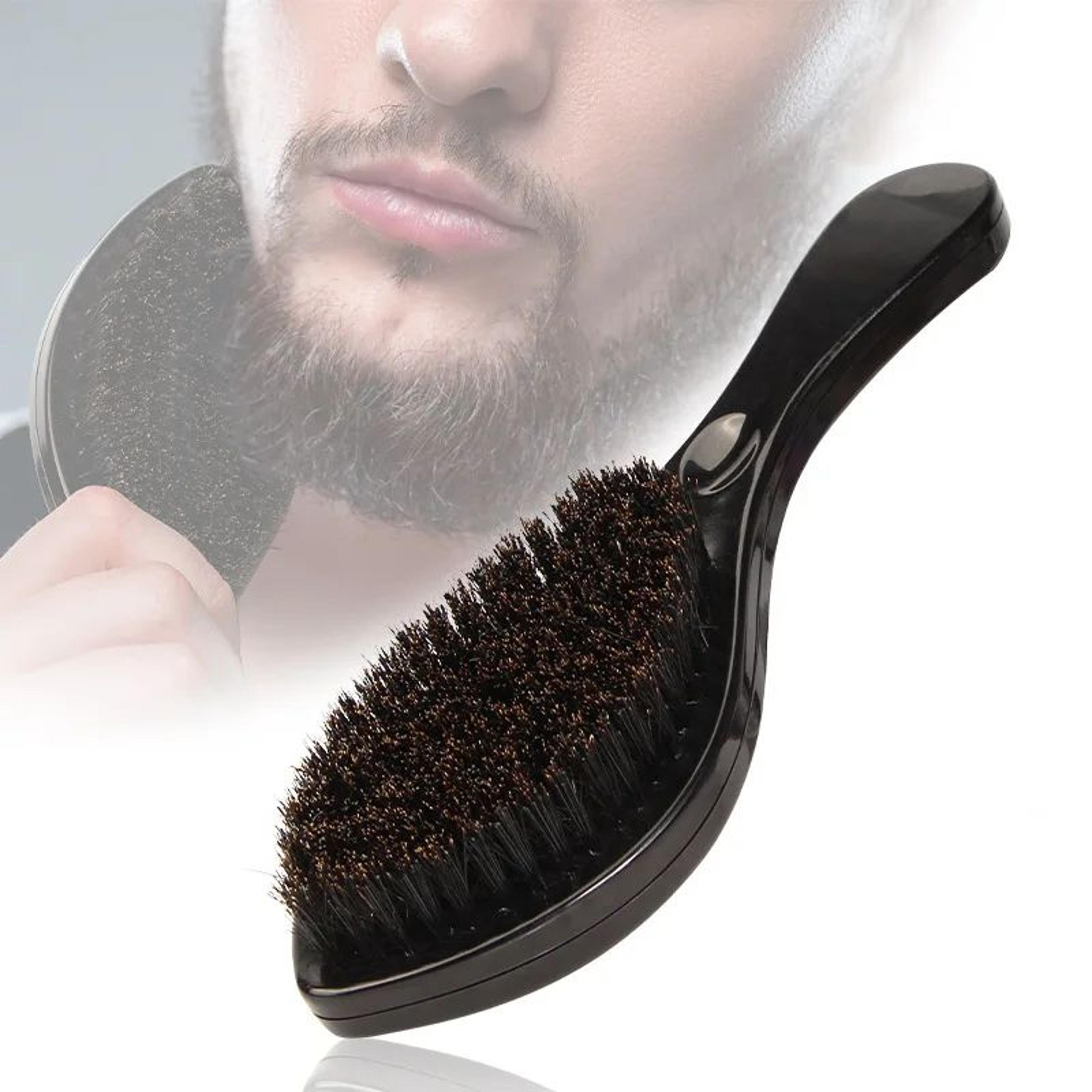 natural bristle wave and beard brush