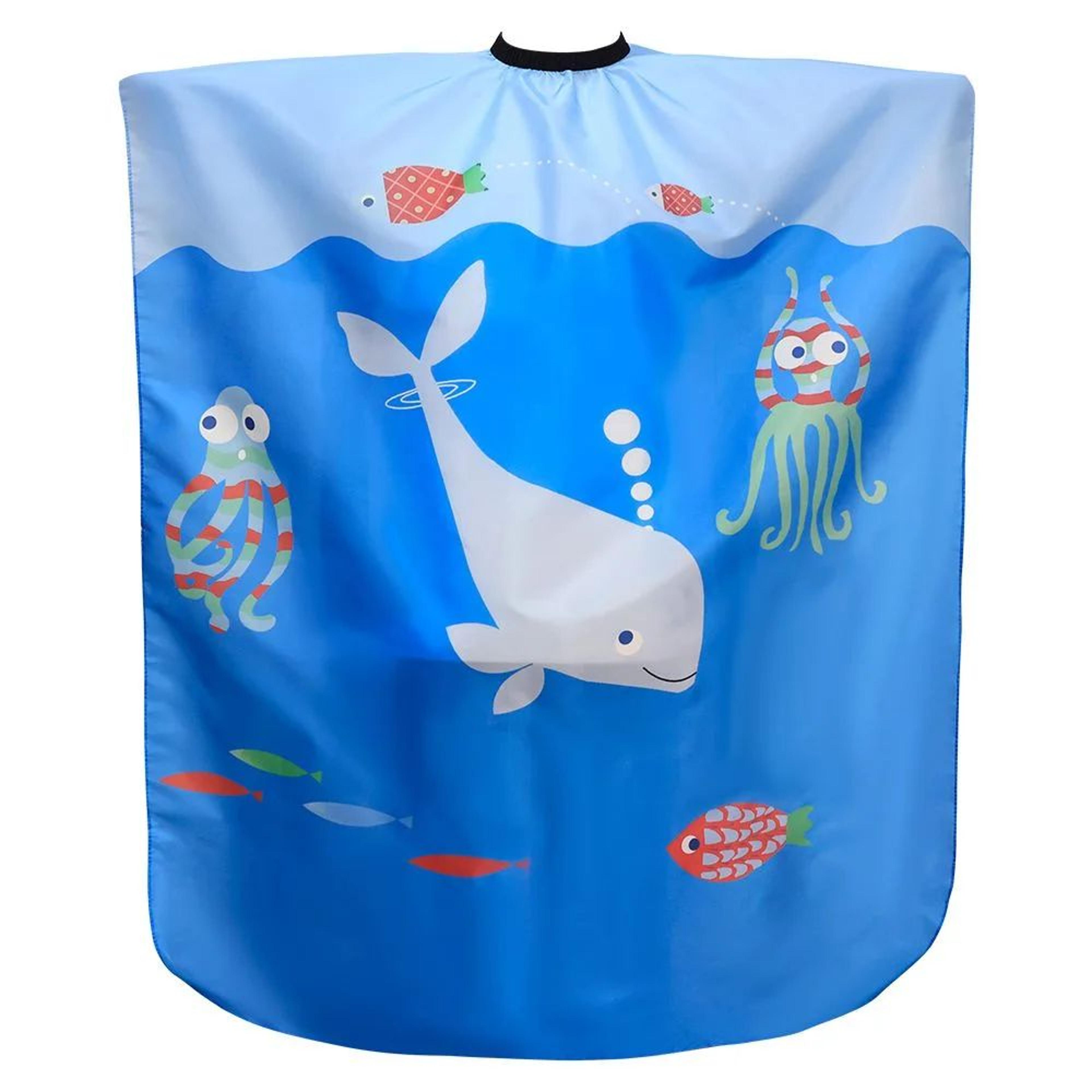 cartoon kids hair cutting cape