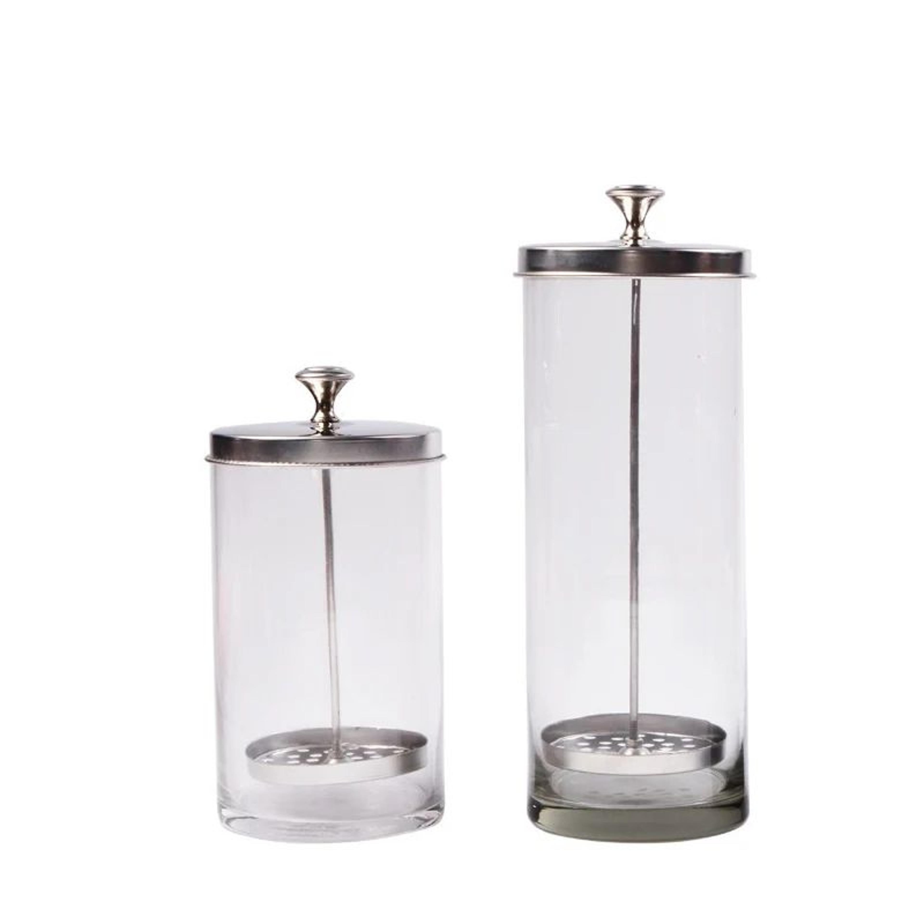glass salon tool disinfectant jar