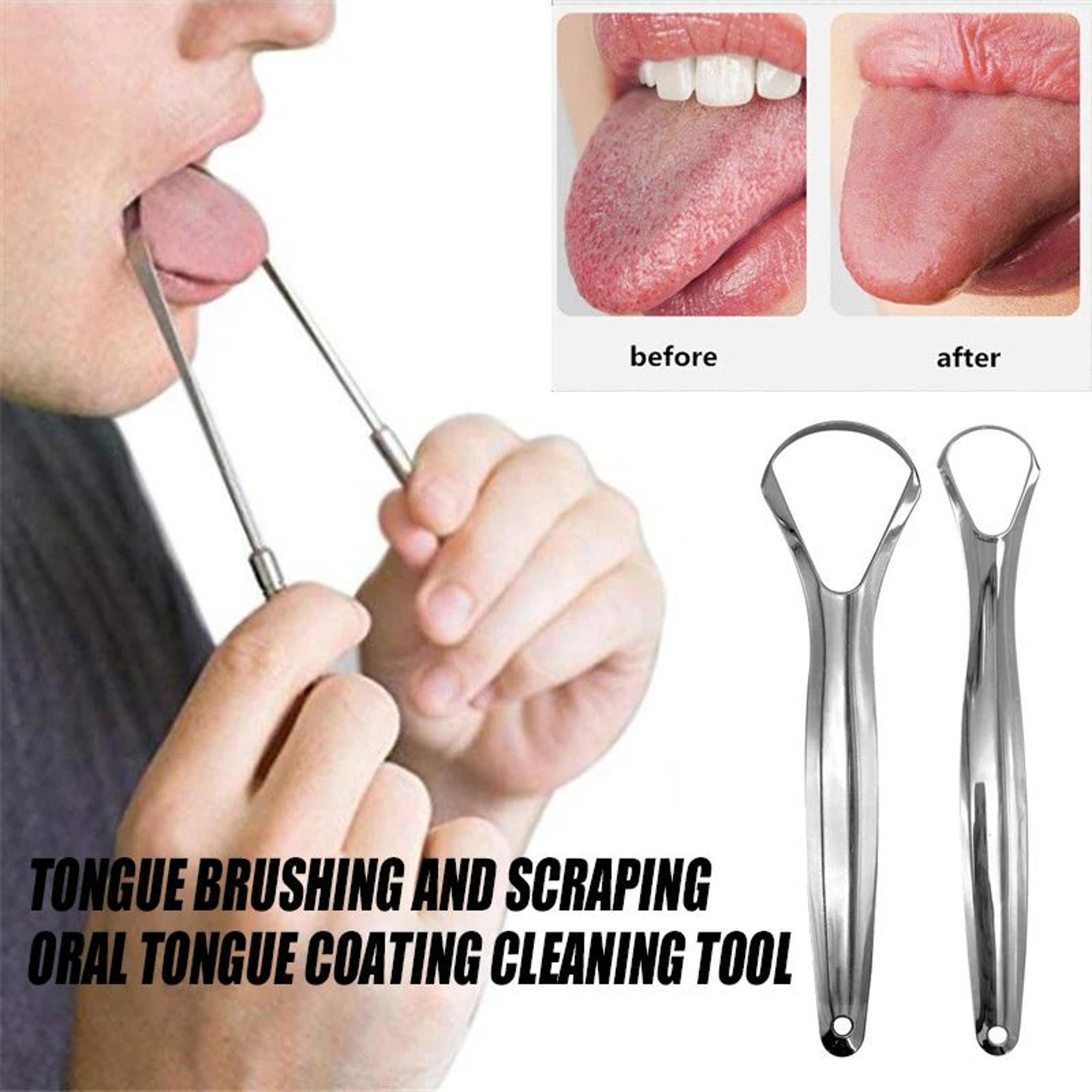 stainless steel tongue cleaning scraper