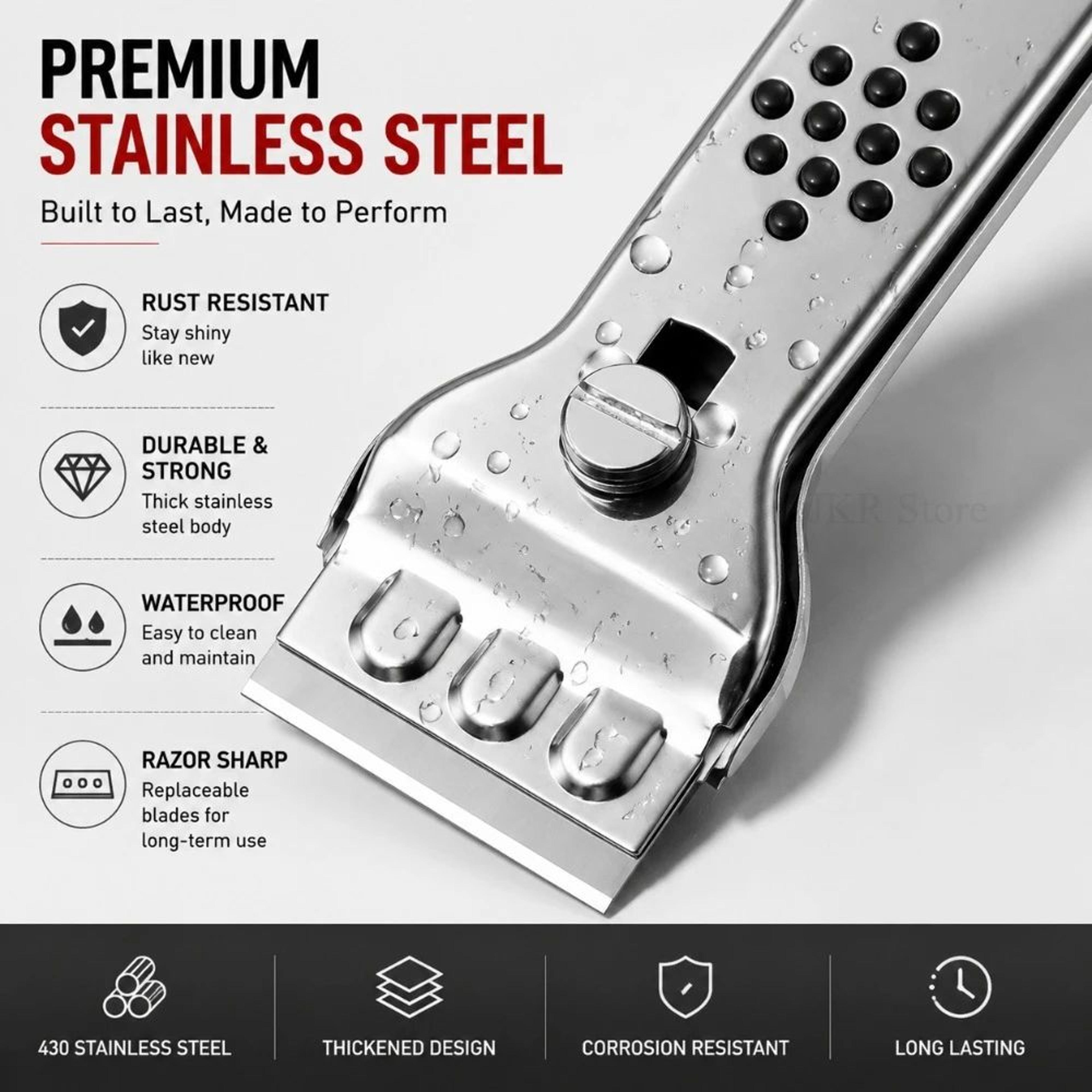 stainless steel multipurpose cleaning scraper
