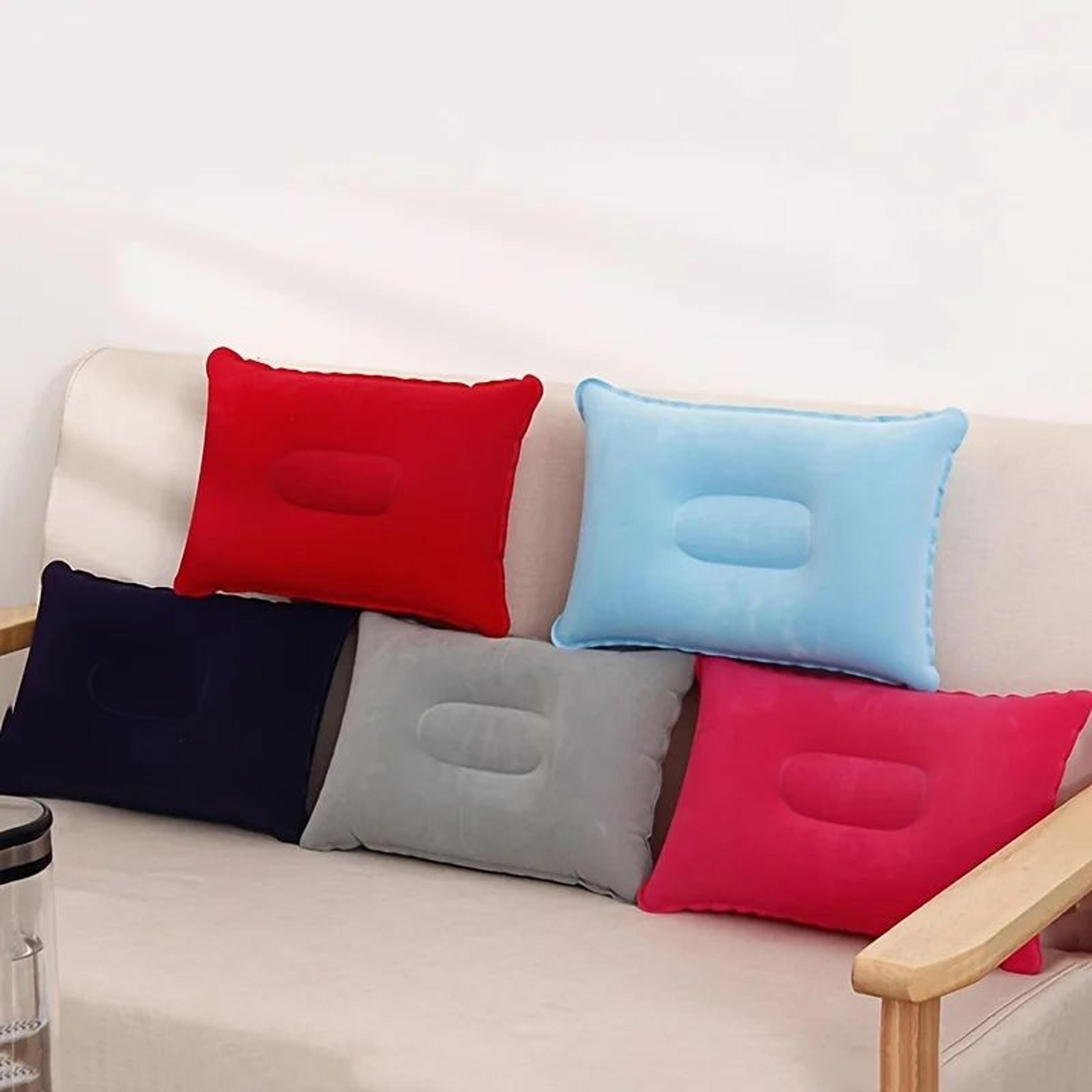 portable inflatable travel support pillow