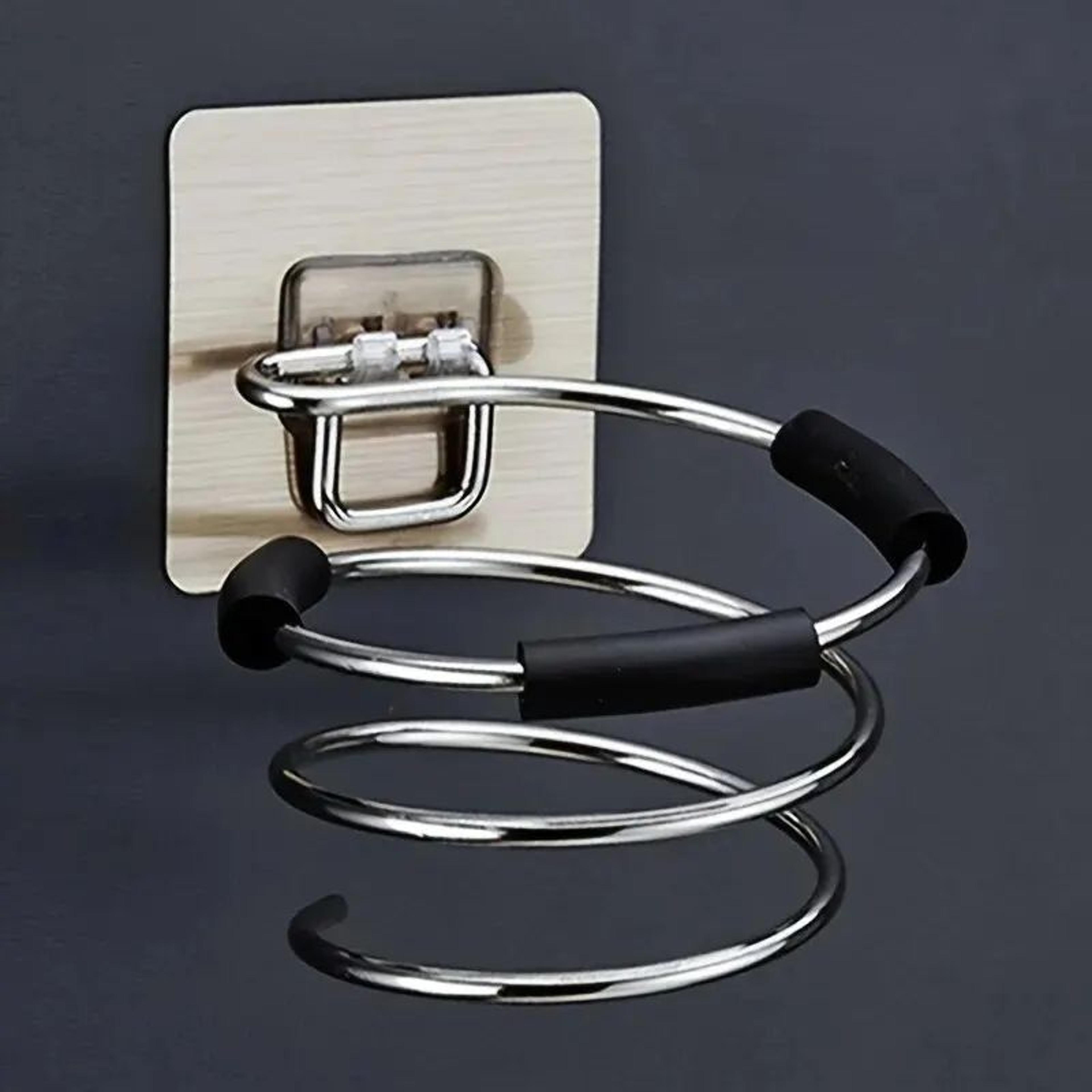 no drill wall mounted hair dryer holder