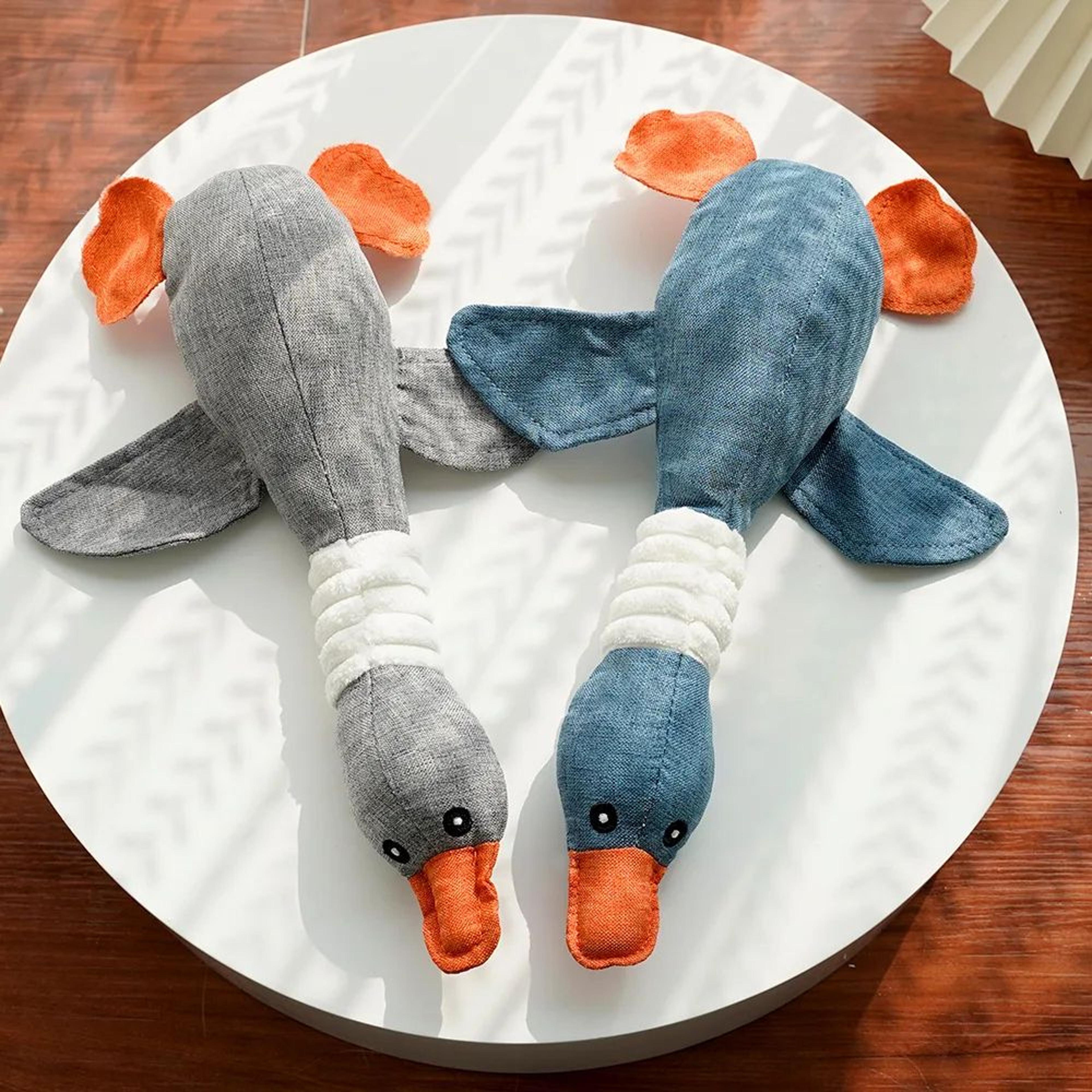 interactive goose sound pet chew toy