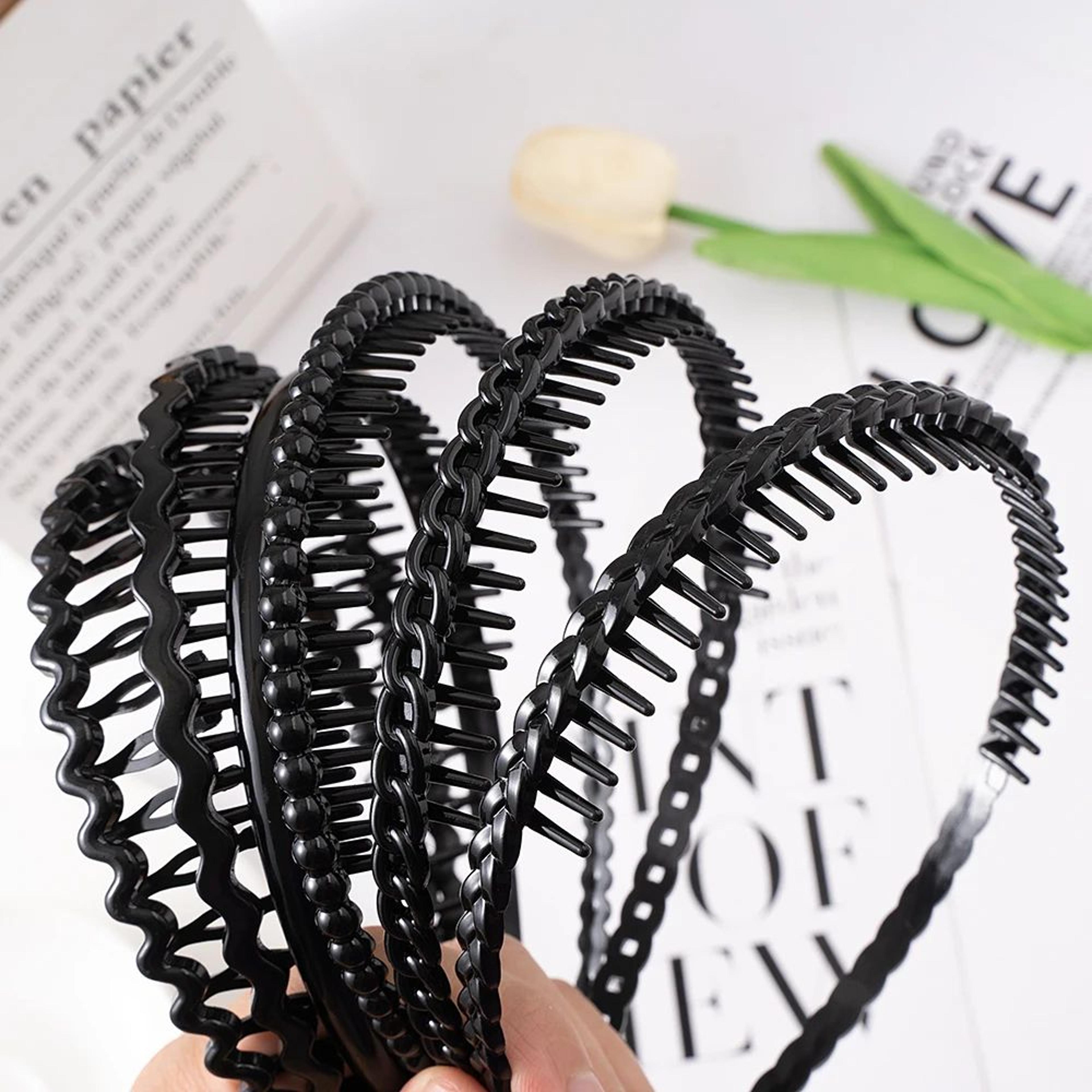 matte black non slip serrated headband